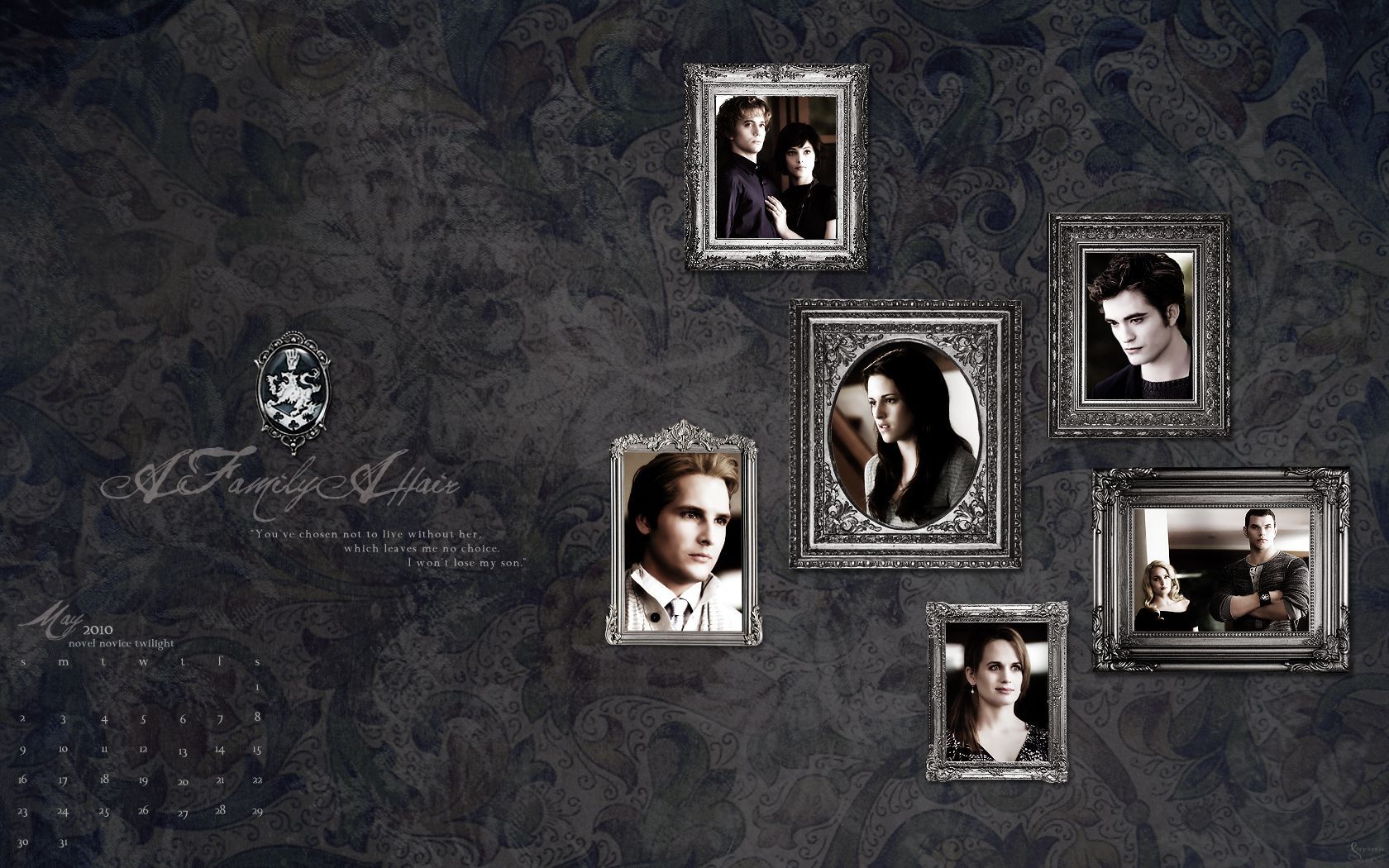 Twilight Saga 2010 Desktop Wallpaper Calendar(from novel noviee twilight) Series Fan Art