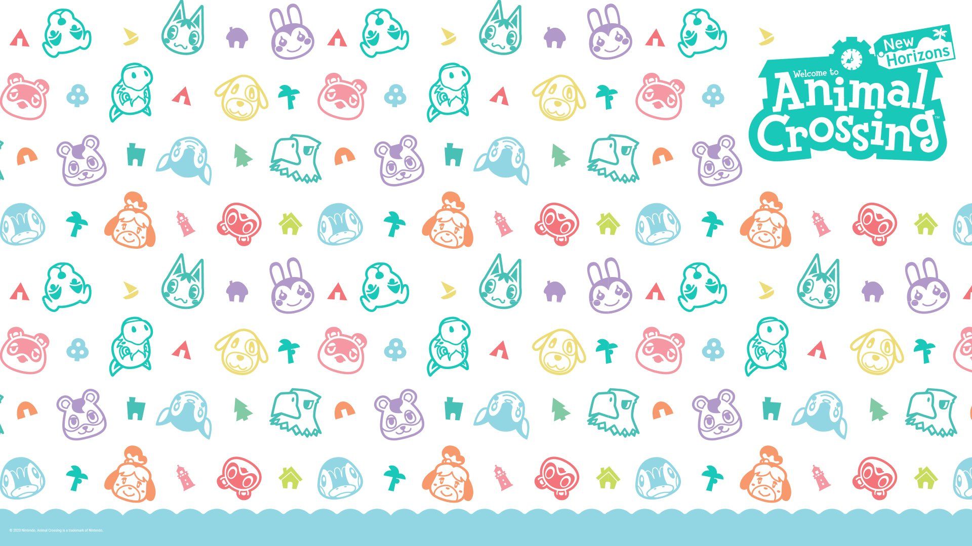 Animal Crossing wallpaper with the game's many colorful characters. - Animal Crossing