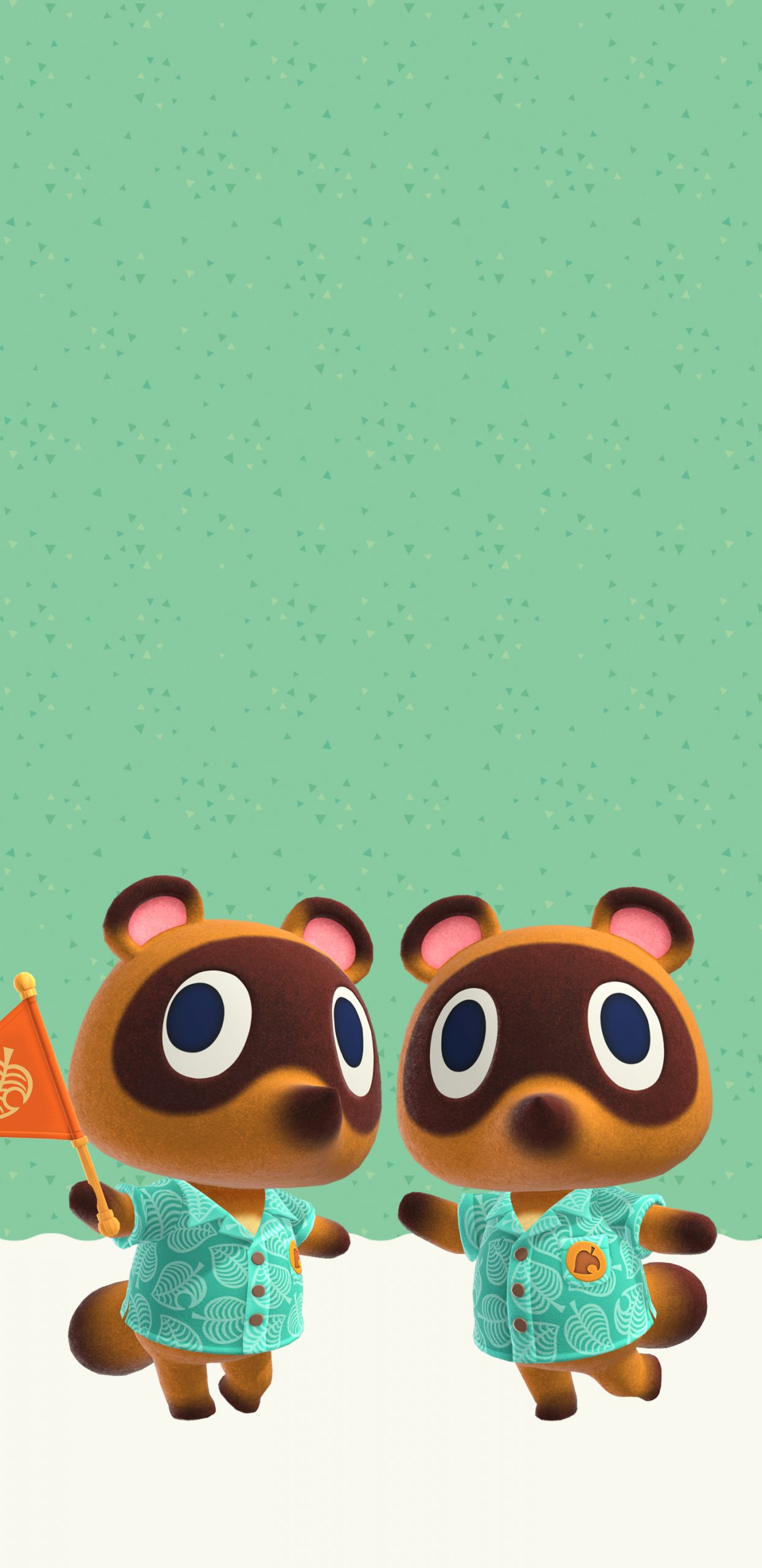Animal Crossing New Horizons Timmy and Tommy Version 2 Wallpaper with Monocle