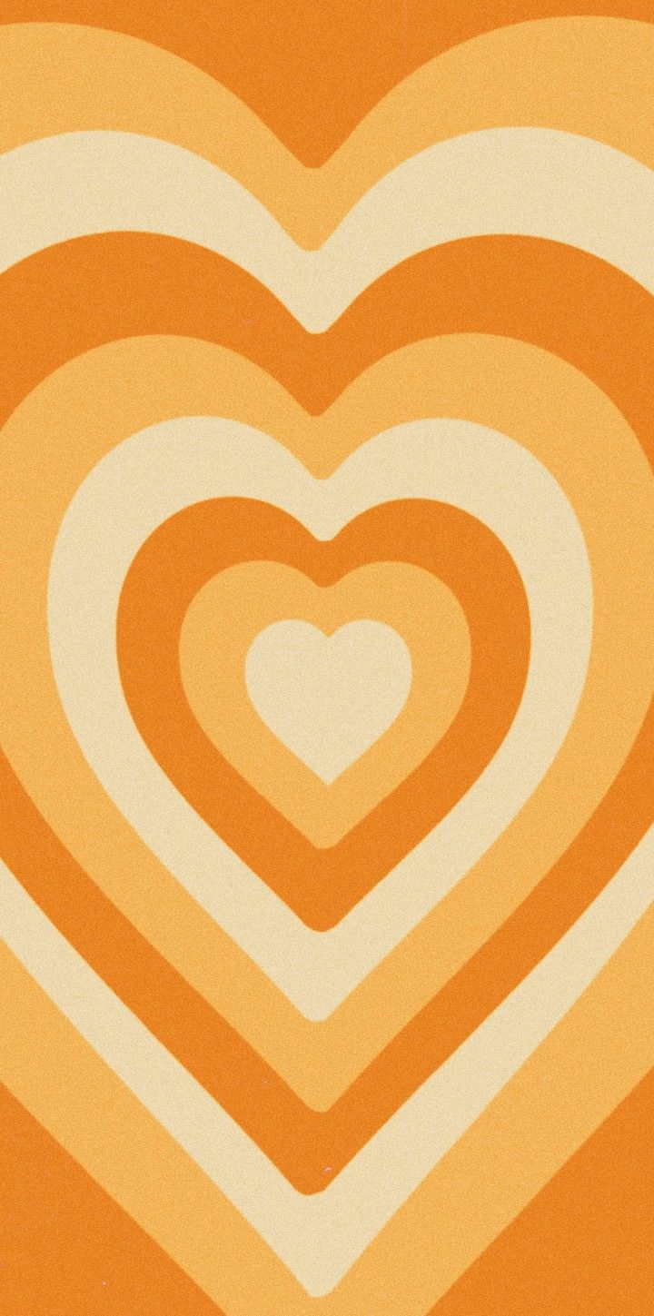 A heart shaped design on an orange background - Pastel orange