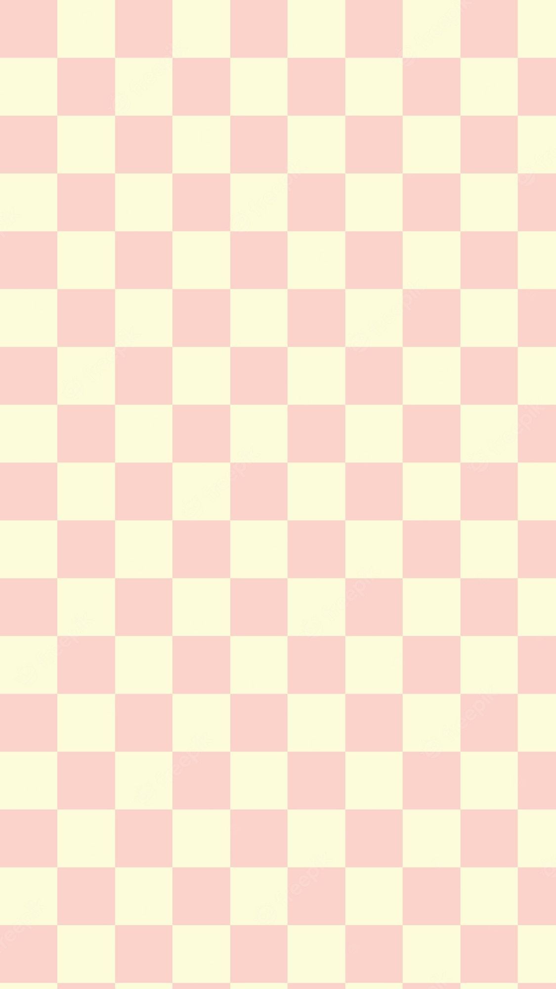 A pink and white checkered background - Light yellow, pastel orange