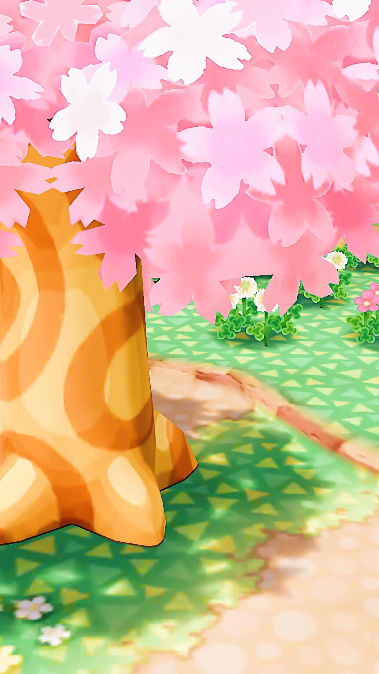 My new favourite Animal Crossing wallpaper for my phone. Who doesn't love cherry blossoms?