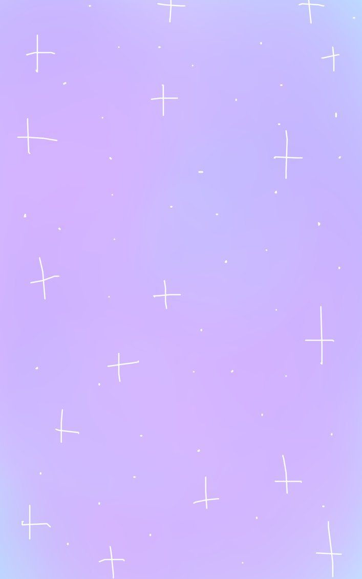 A purple background with white crosses - Pastel purple, violet, constellation