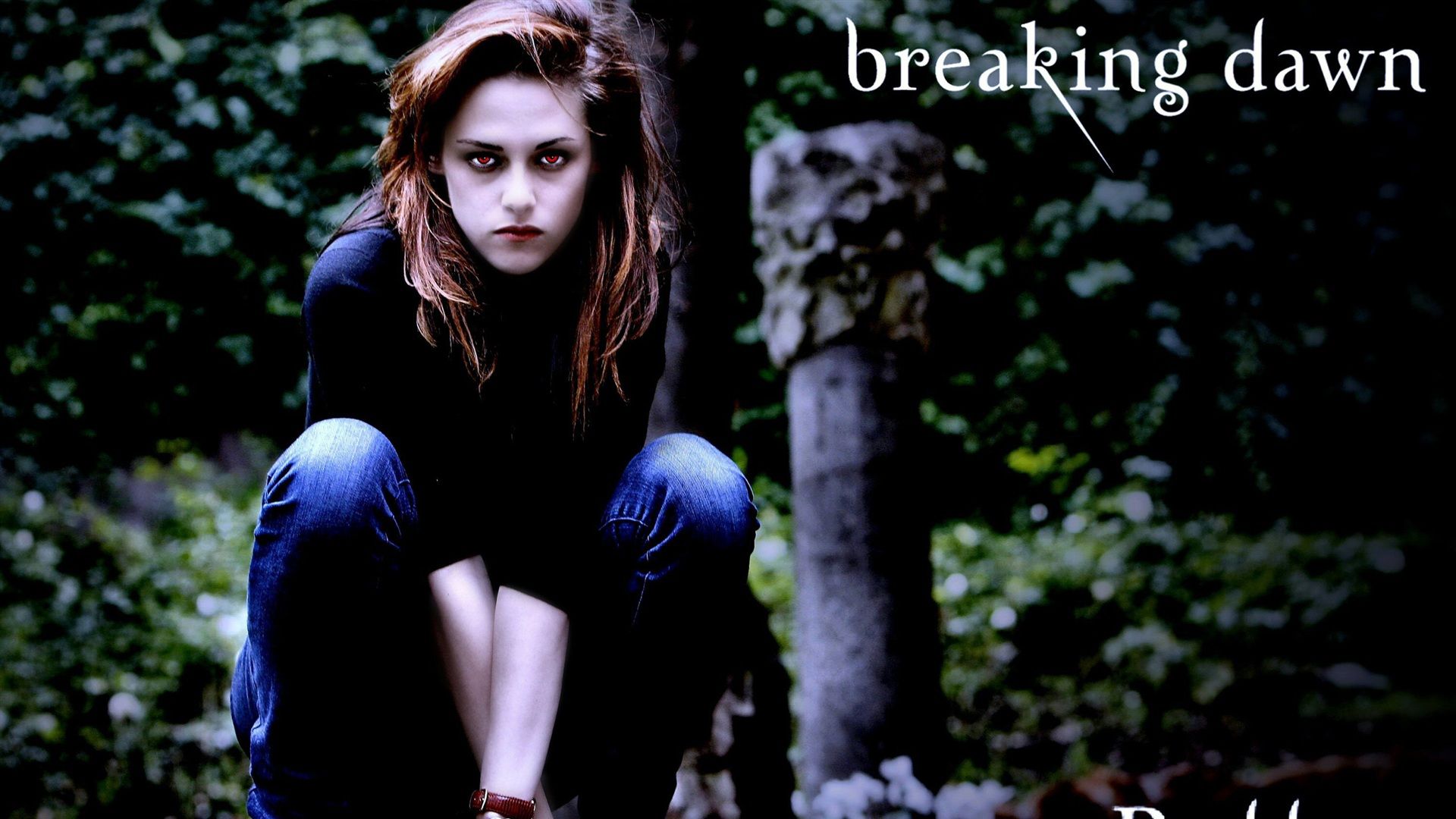 A girl sitting on the ground with her hands in front of herself - Twilight