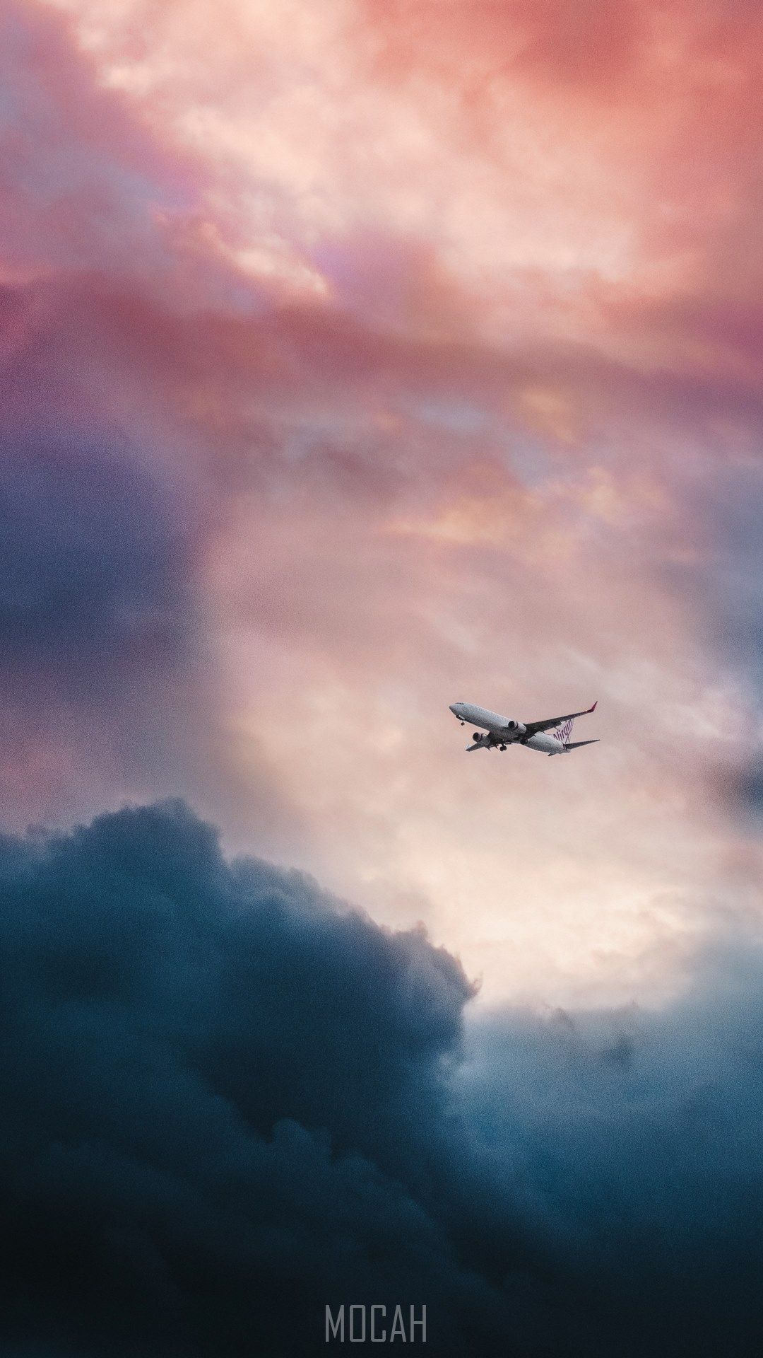 a low angle shot of an airplane in flight with sun shininguds, airplane on a twilight sky, Xiaomi Redmi Note 3 wallpaper download, 1080x1920 Gallery HD Wallpaper