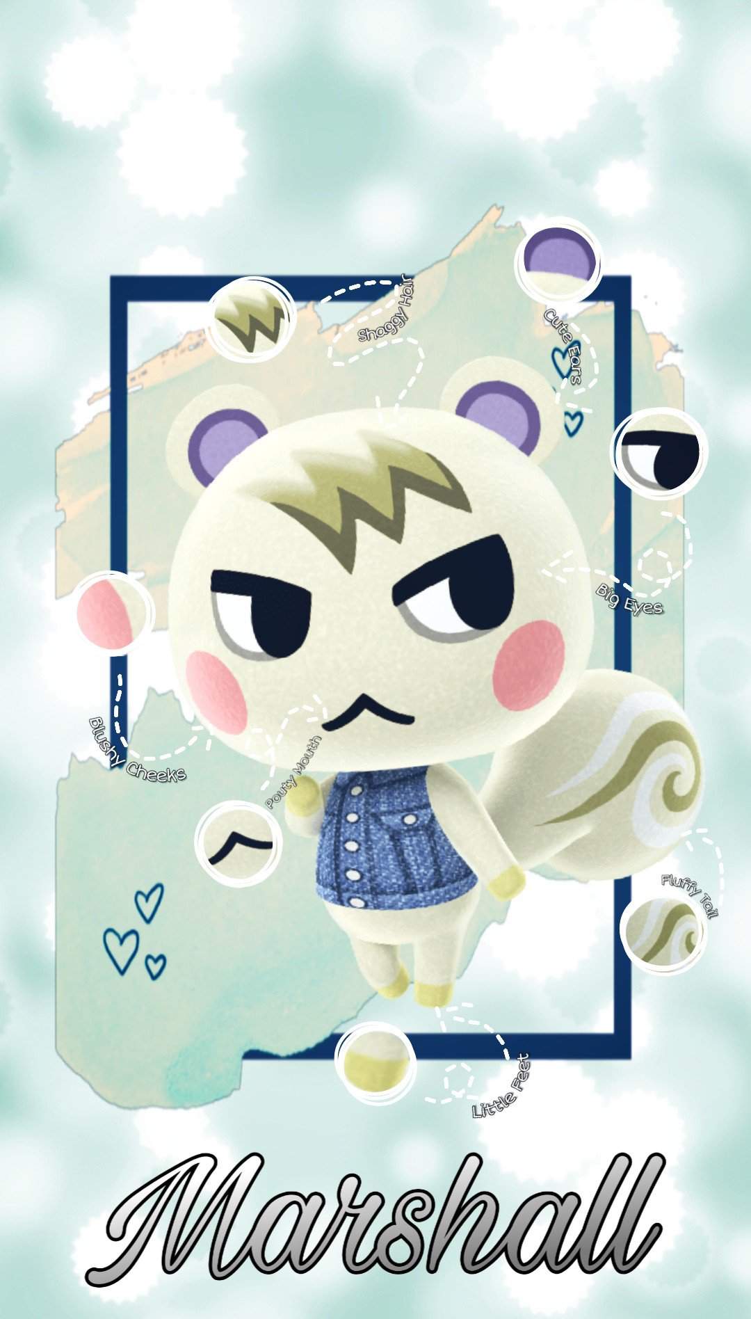 A picture of an animal with the name marshall - Animal Crossing