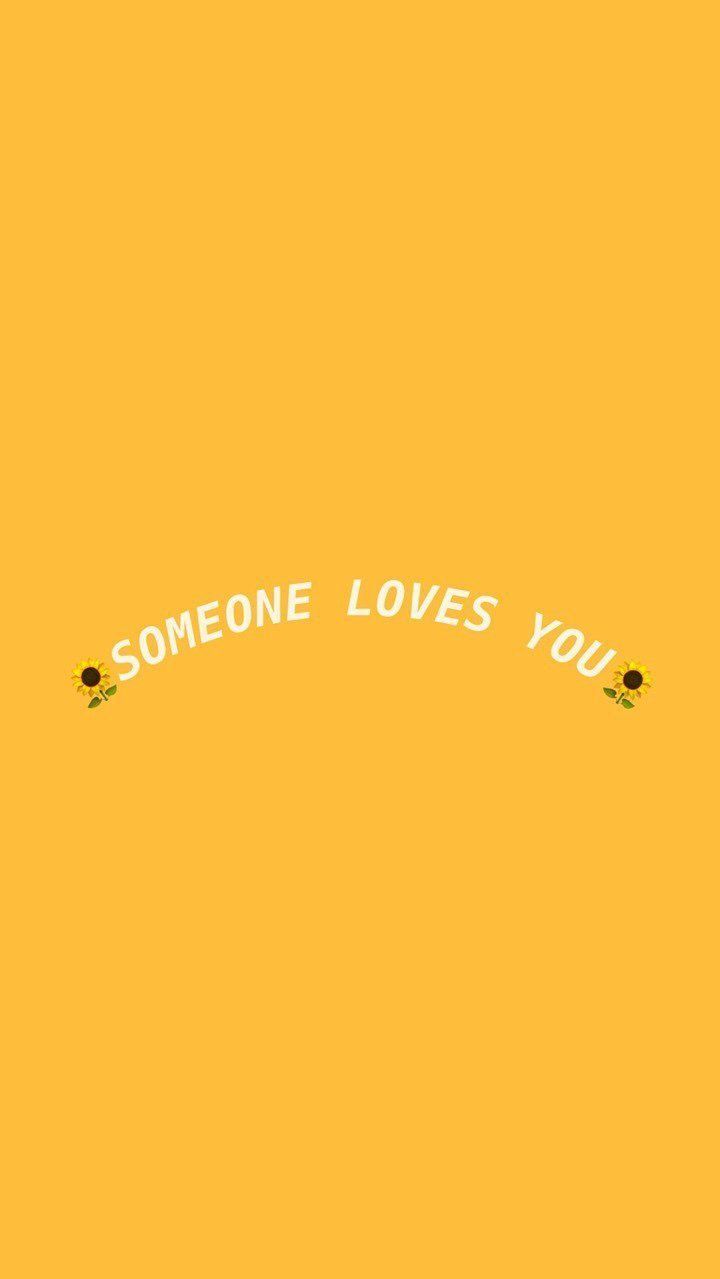 Yellow Aesthetic iphone wallpaper, Yellow wallpaper, If you love someone