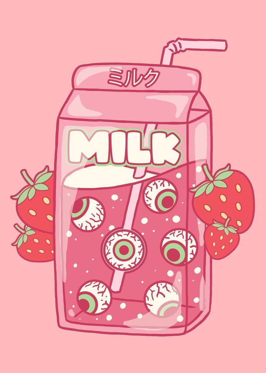 Weirdcore Aesthetic Milk' Poster