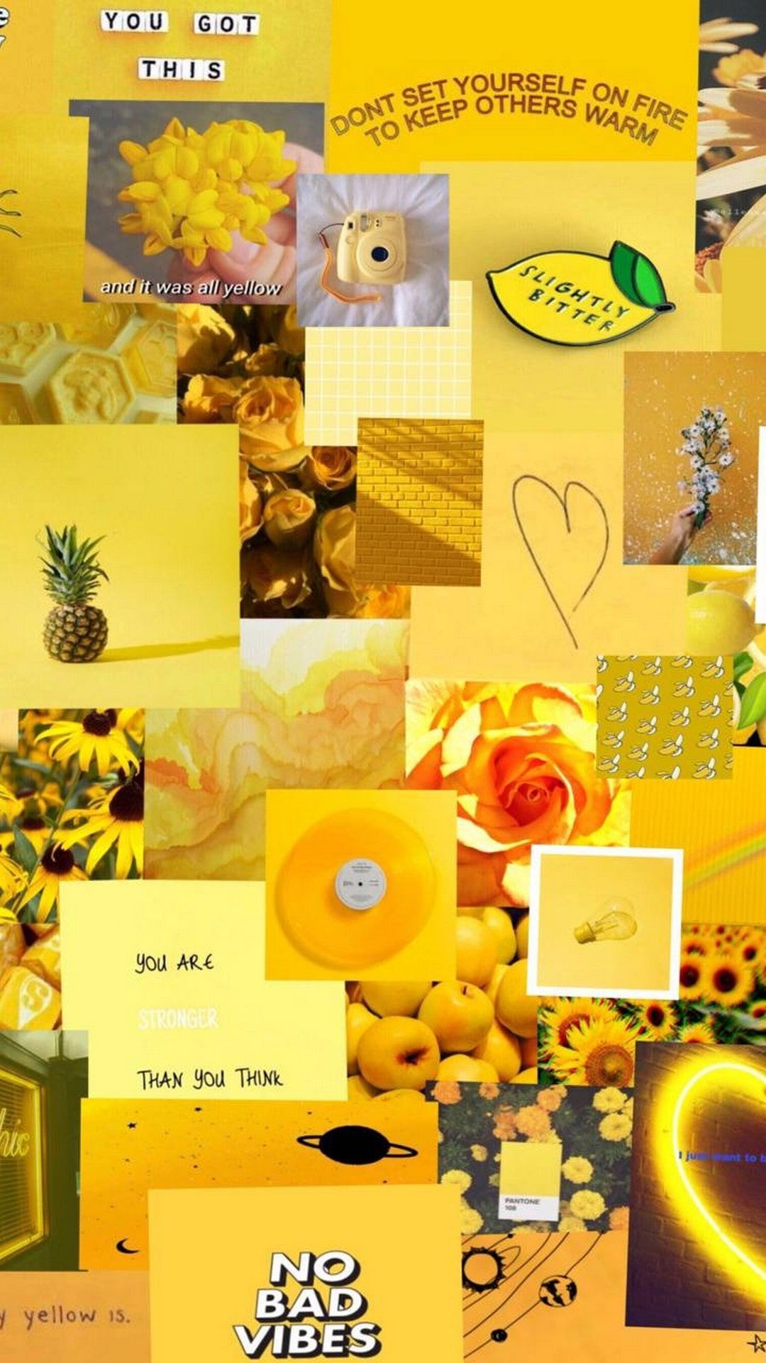 A collage of pictures with yellow backgrounds - Warm, yellow iphone, pastel yellow, light yellow, honey