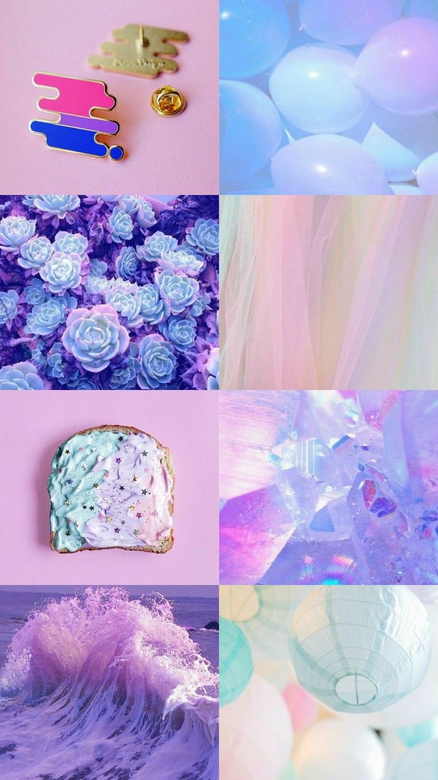 Aesthetic background for phone, laptop, desktop, and tablet backgrounds. - Bisexual, pastel rainbow