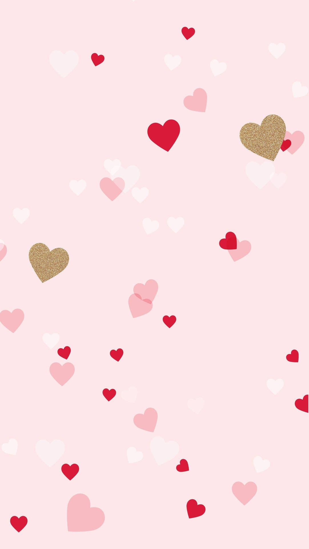 Download Pink Hearts Cute Aesthetic Wallpaper