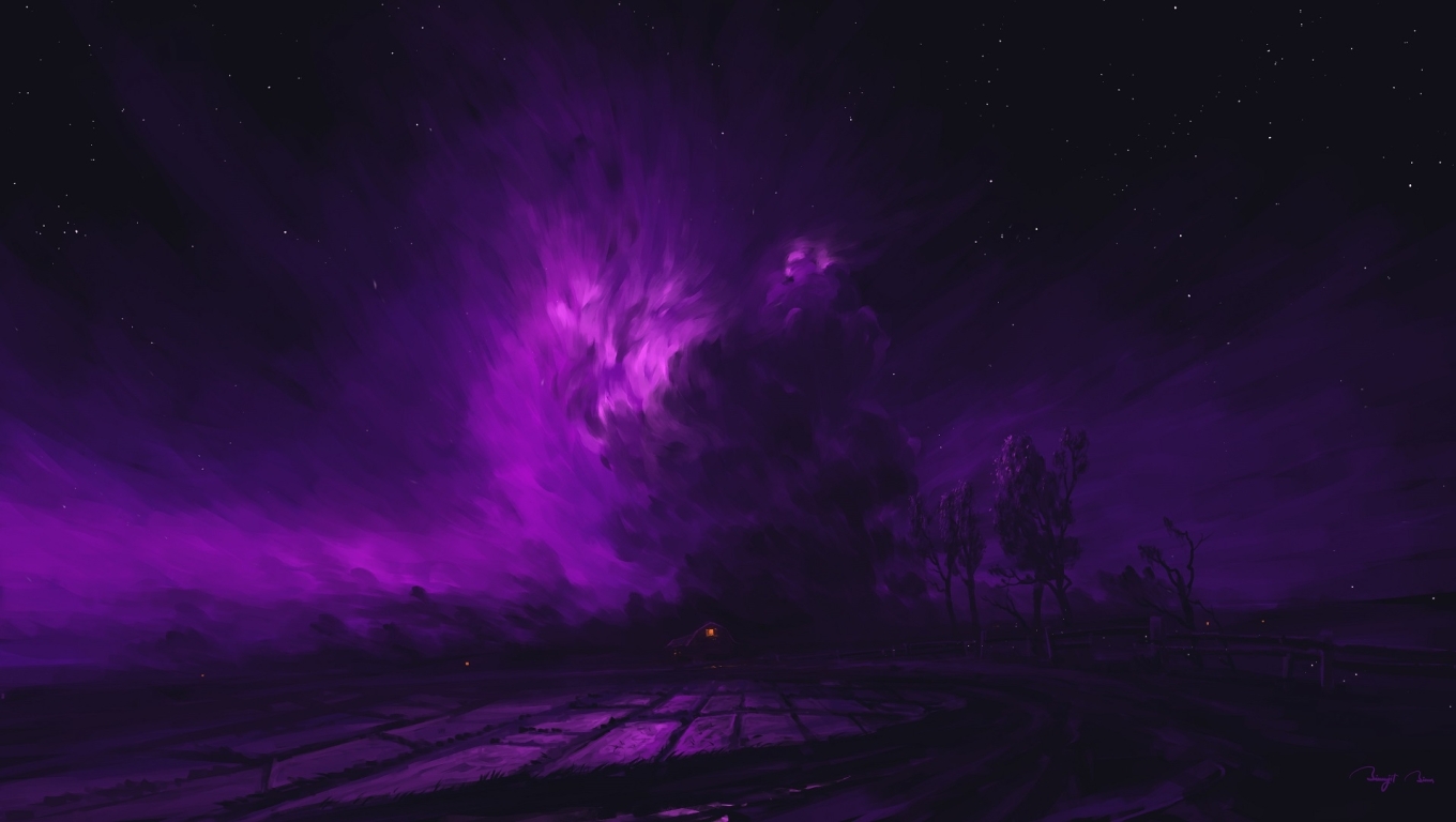 Glowing Purple Cloud Art Desktop Laptop HD Wallpaper, HD Artist 4K Wallpaper, Image, Photo and Background