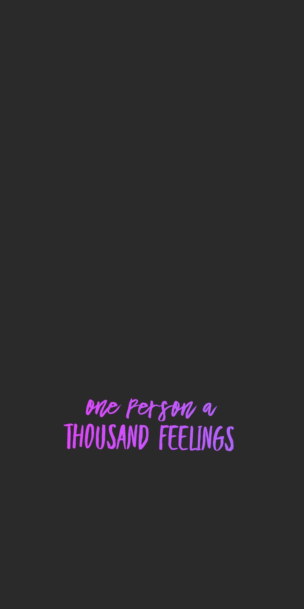 One person a thousand feelings - Purple quotes