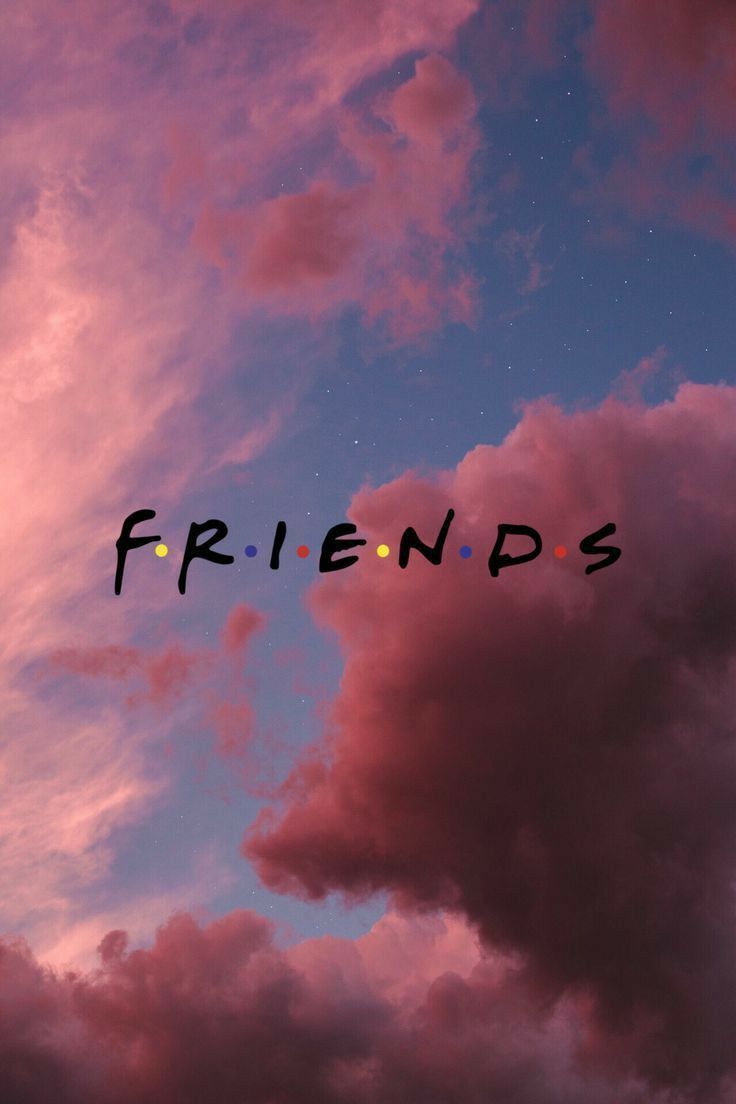 A cloudy sky with the word friends on it - Bestie