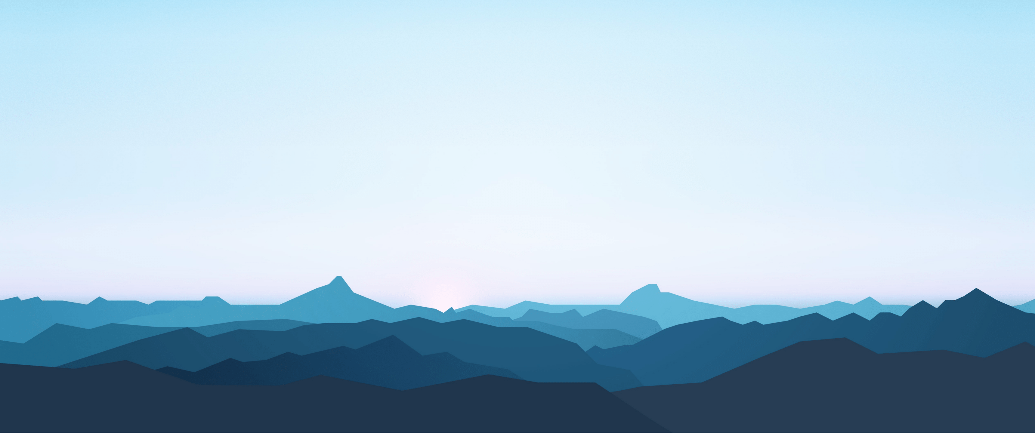 A landscape with mountains and blue sky - 3440x1440