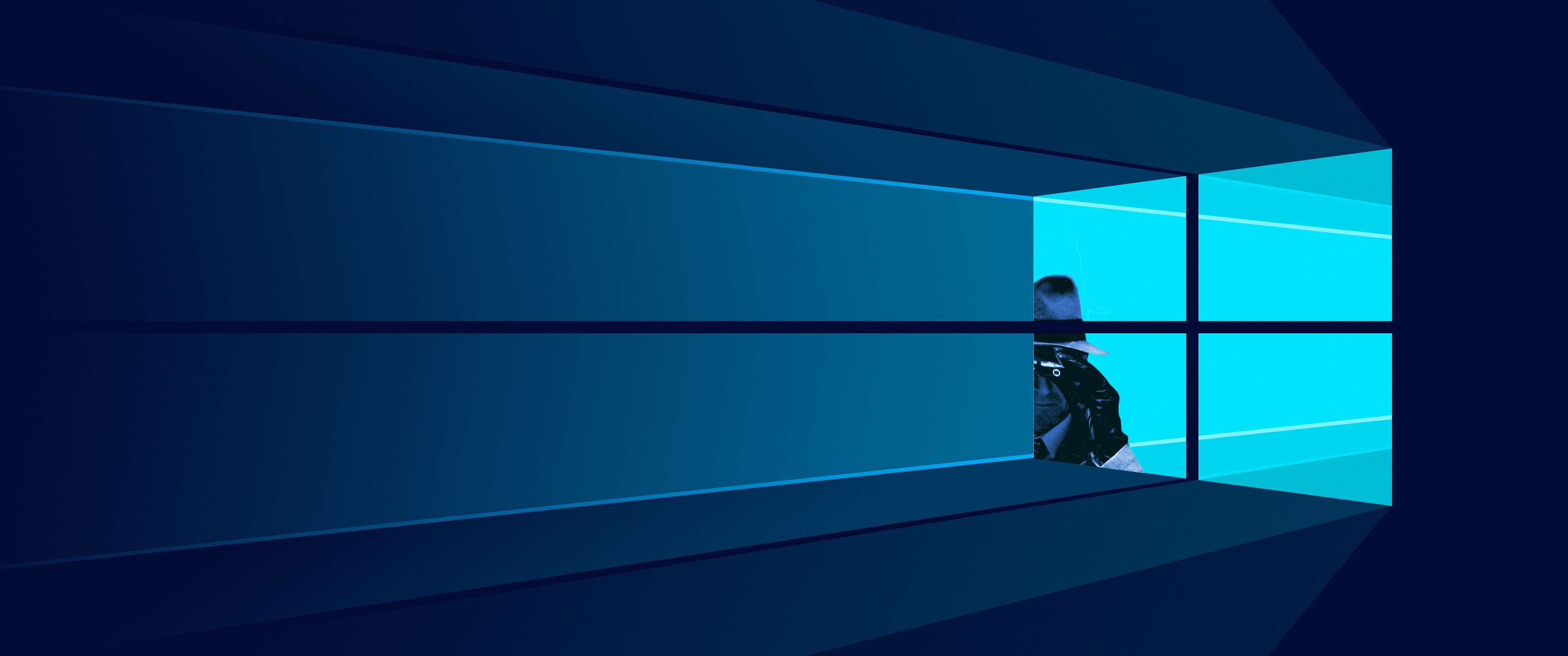 A man standing in front of an open window - 3440x1440