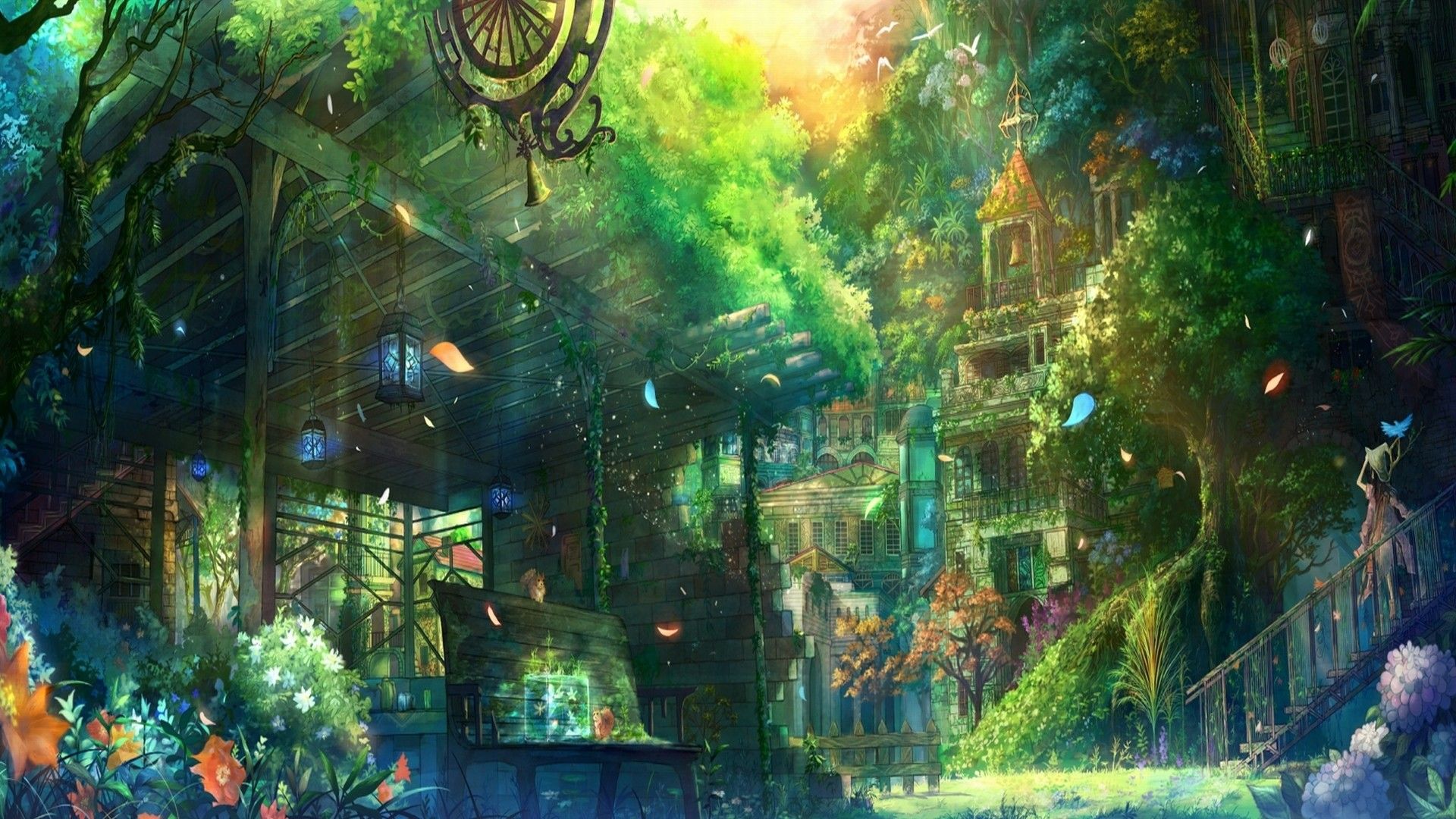 Anime City Scenery Wallpaper High Definition with High Definition Wallpaper px 1.44 MB