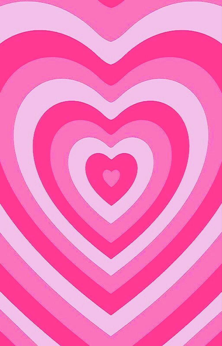 Aesthetic Pink Hearts Wallpaper