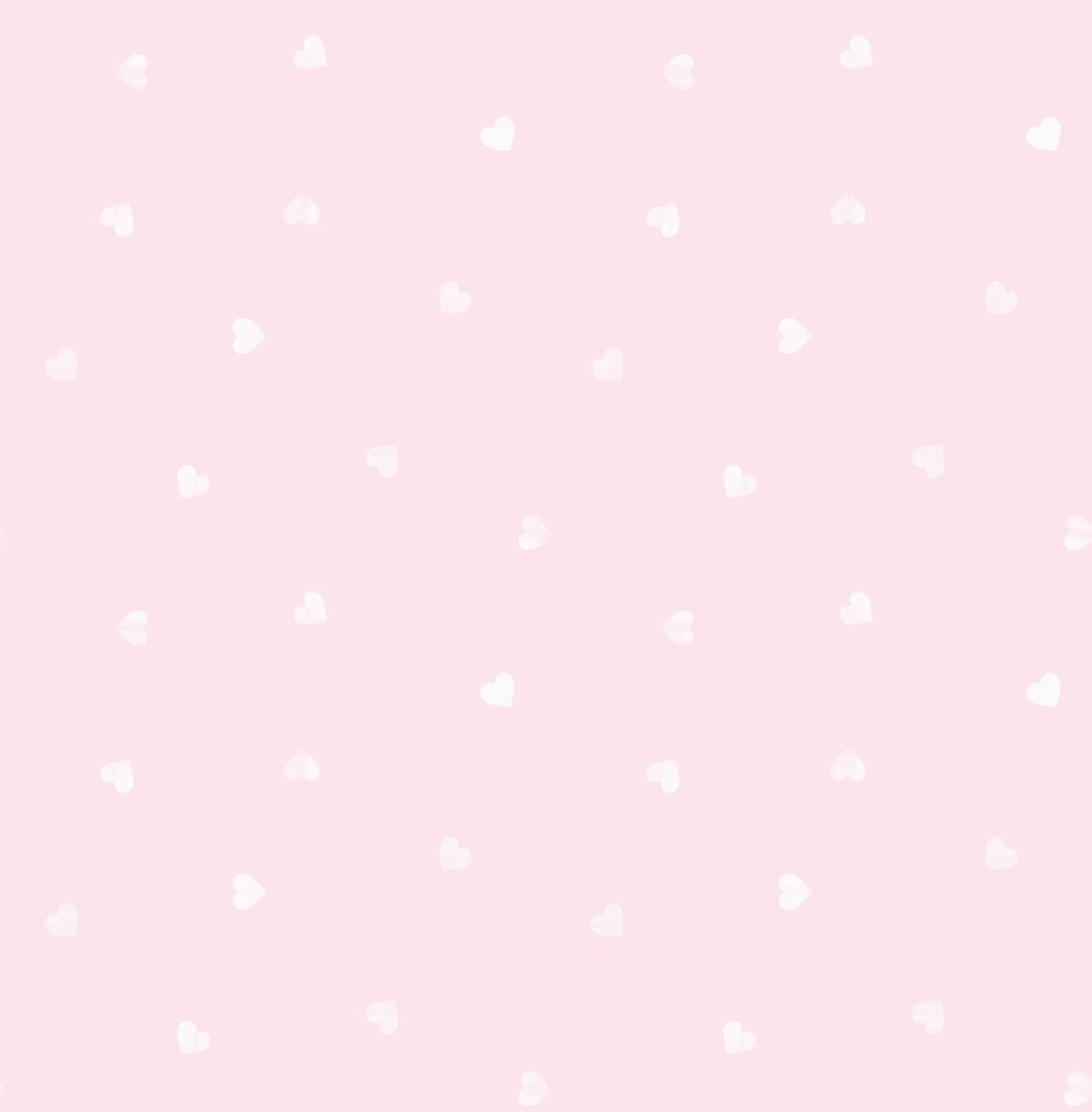 A pink background with white hearts - Pink heart