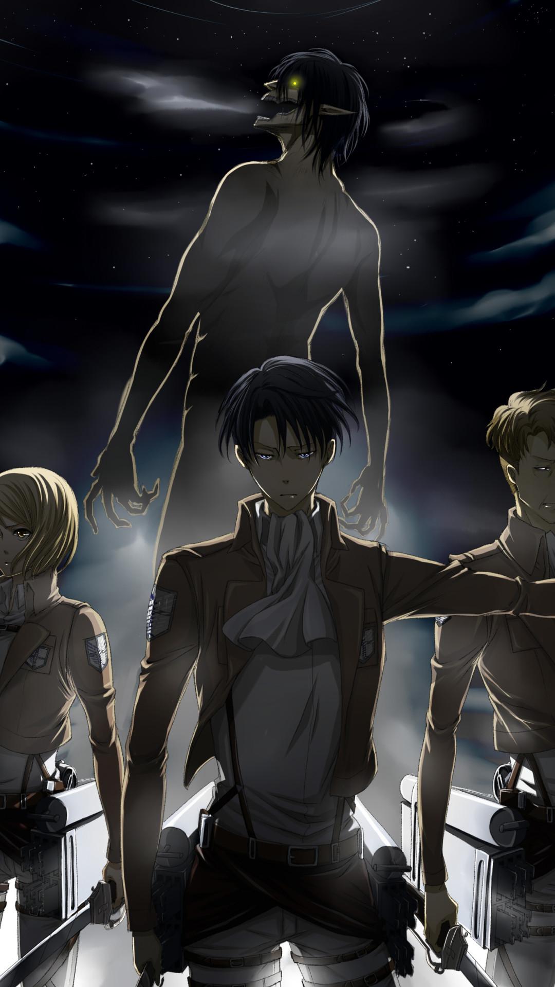 A group of people in the dark - Attack On Titan