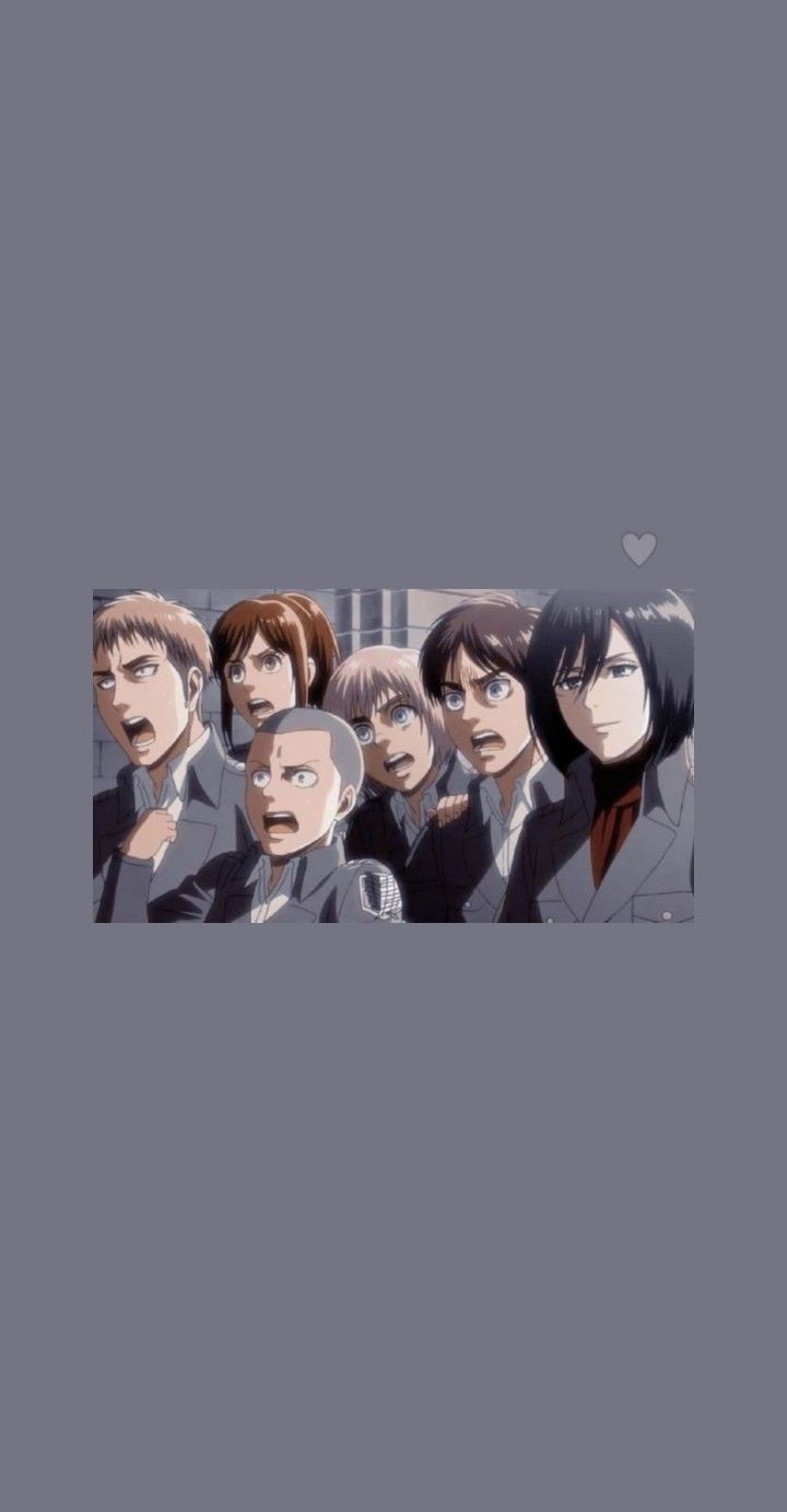 A group of people standing together in front - Attack On Titan