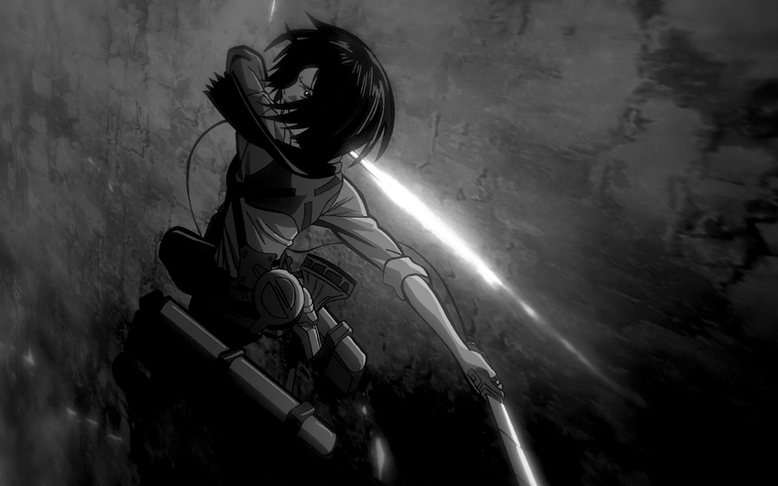 Attack On Titan Black and White Wallpaper Free Attack On Titan Black and White Background