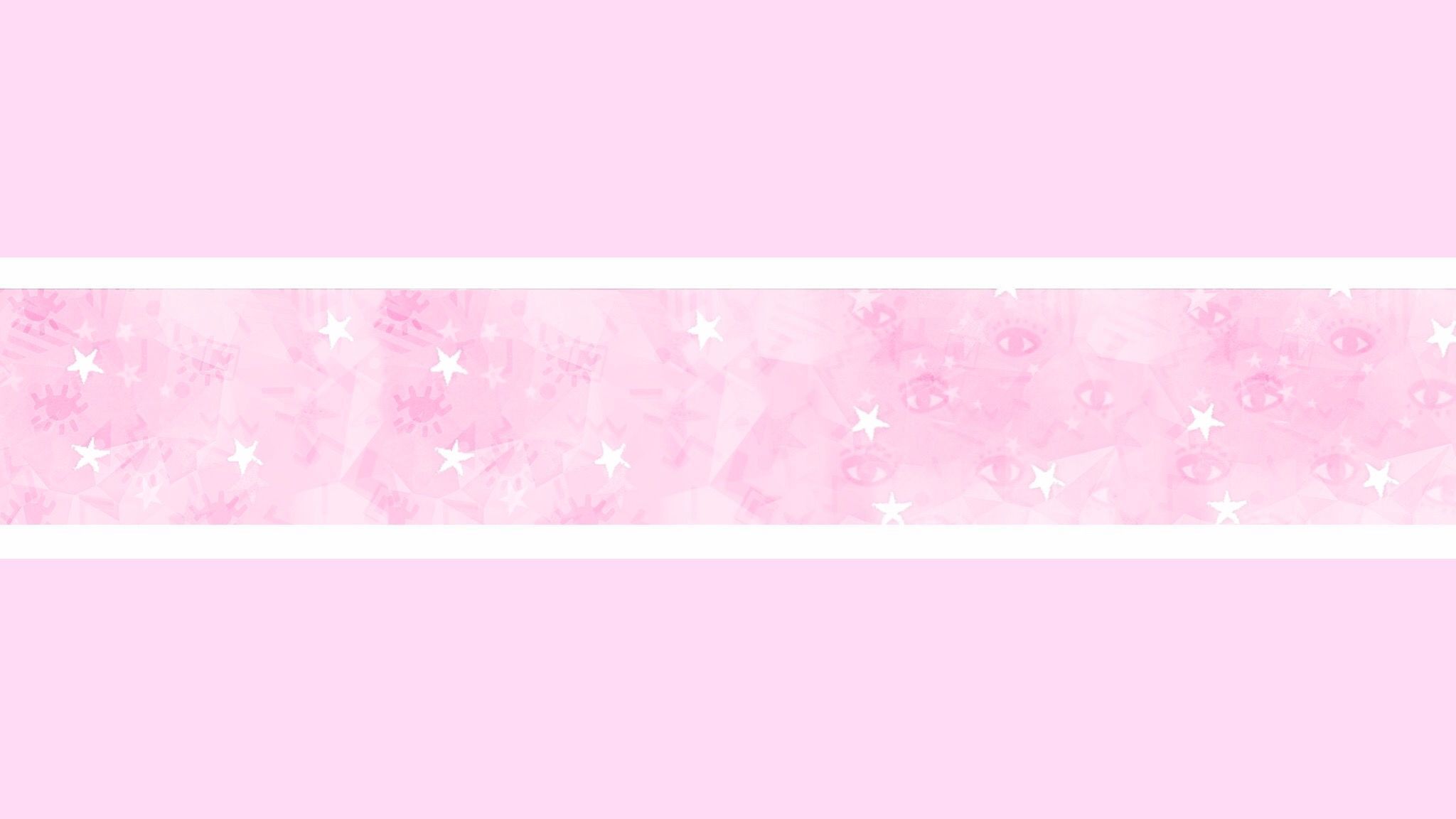 A pink background with a white starry border - 2048x1152, YouTube