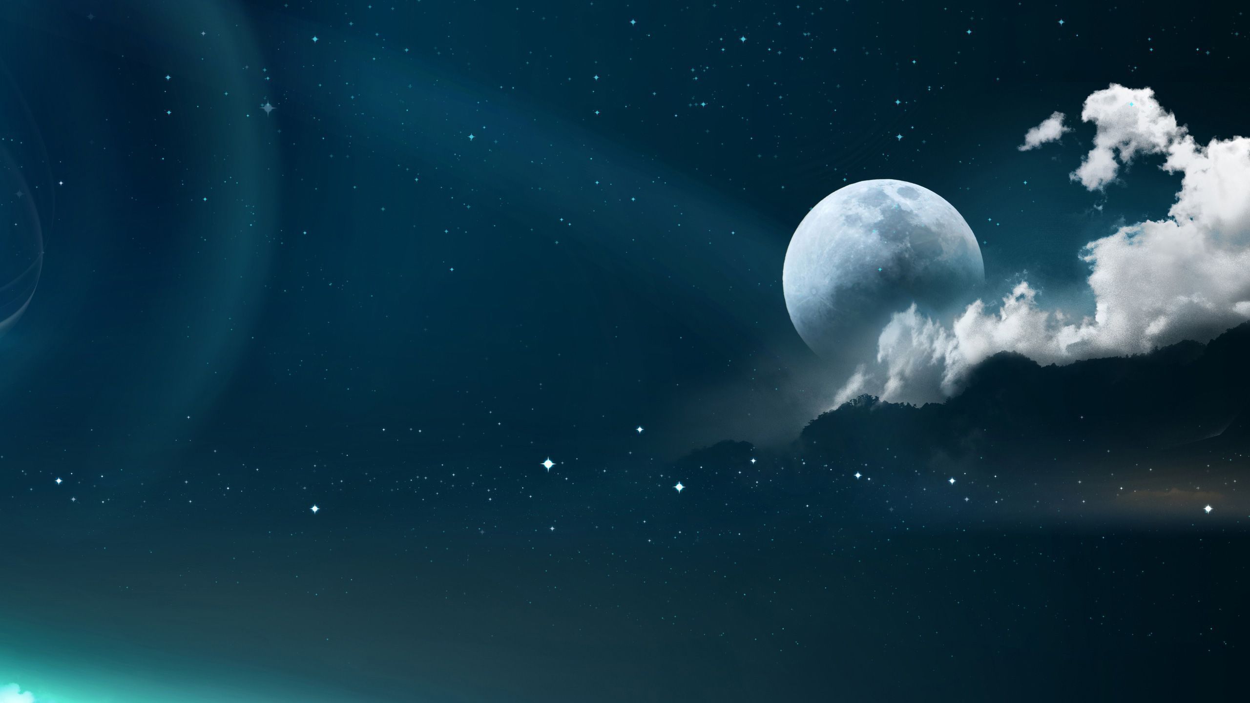 Moon in the clouds wallpaper 1920x1080 - 2560x1440