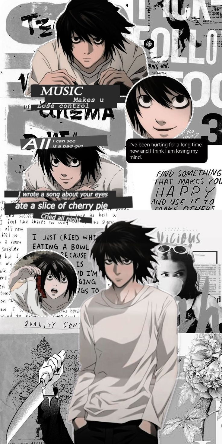 L Death Note Aesthetic Wallpaper