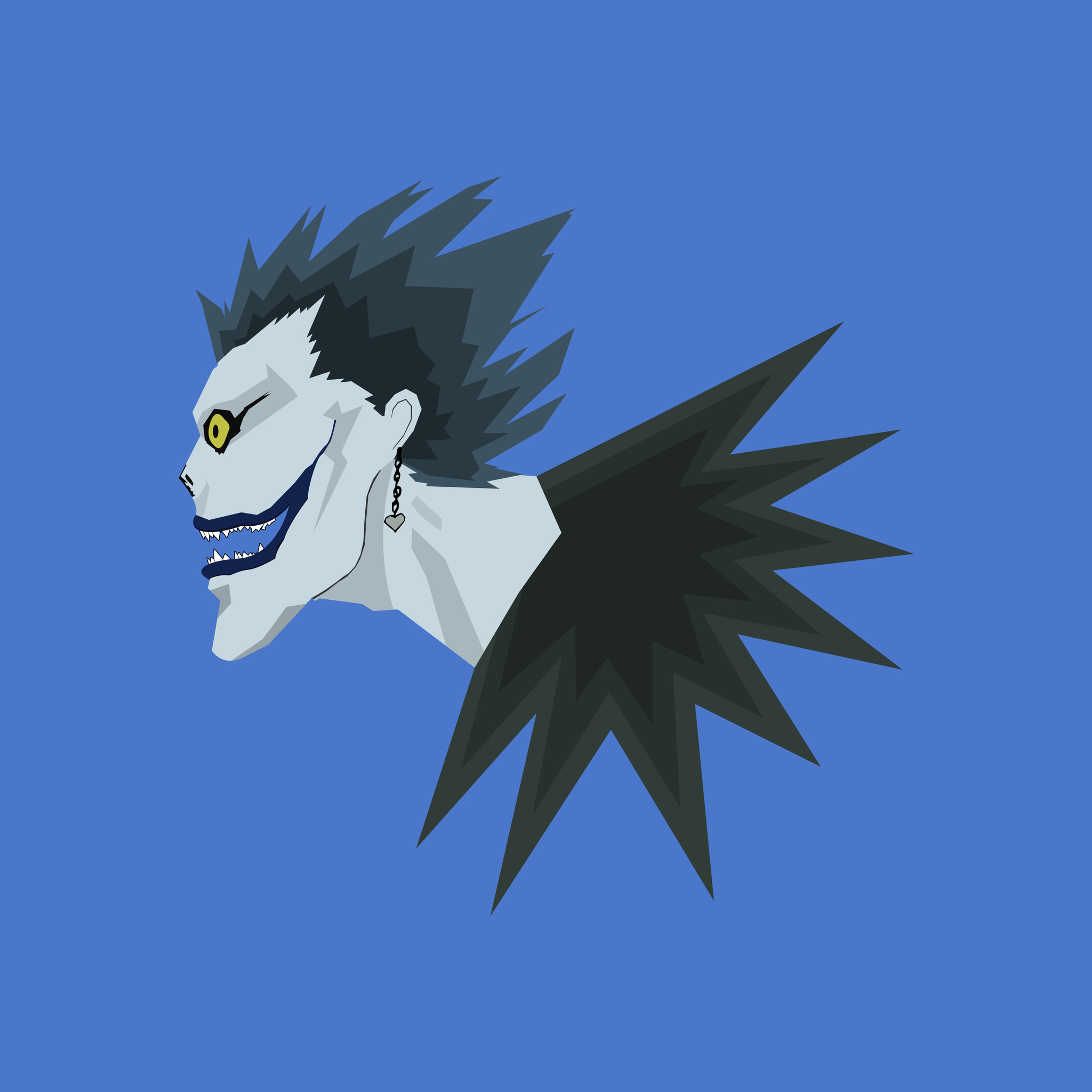 A digital drawing of the character Ryuk from the anime Death Note - Death Note