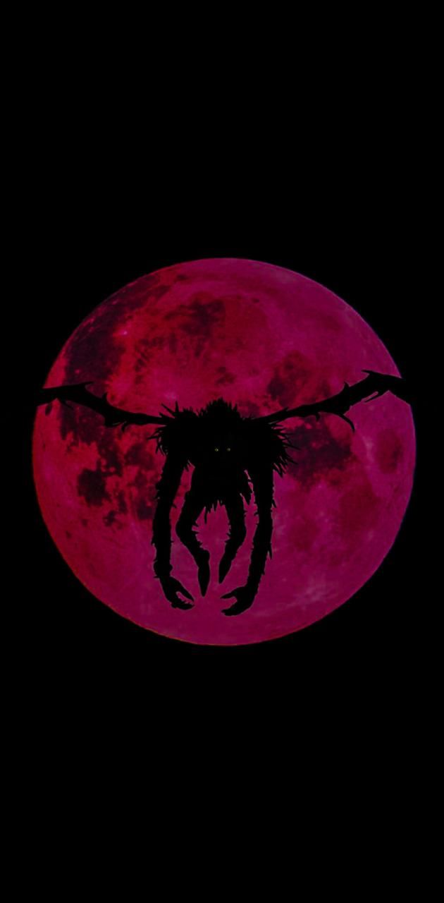 A silhouette of an insect on the moon - Death Note