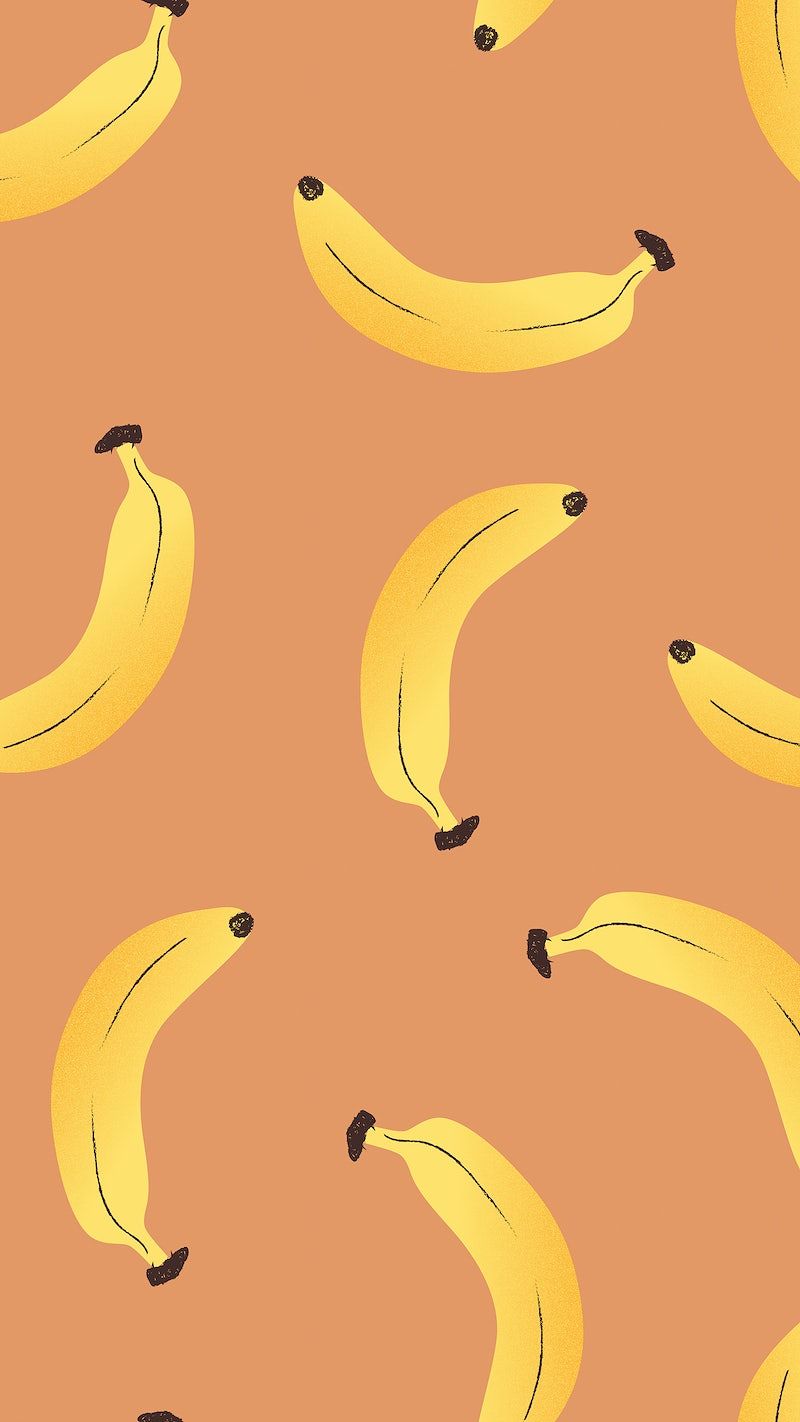 A pattern of bananas on an orange background - Egg