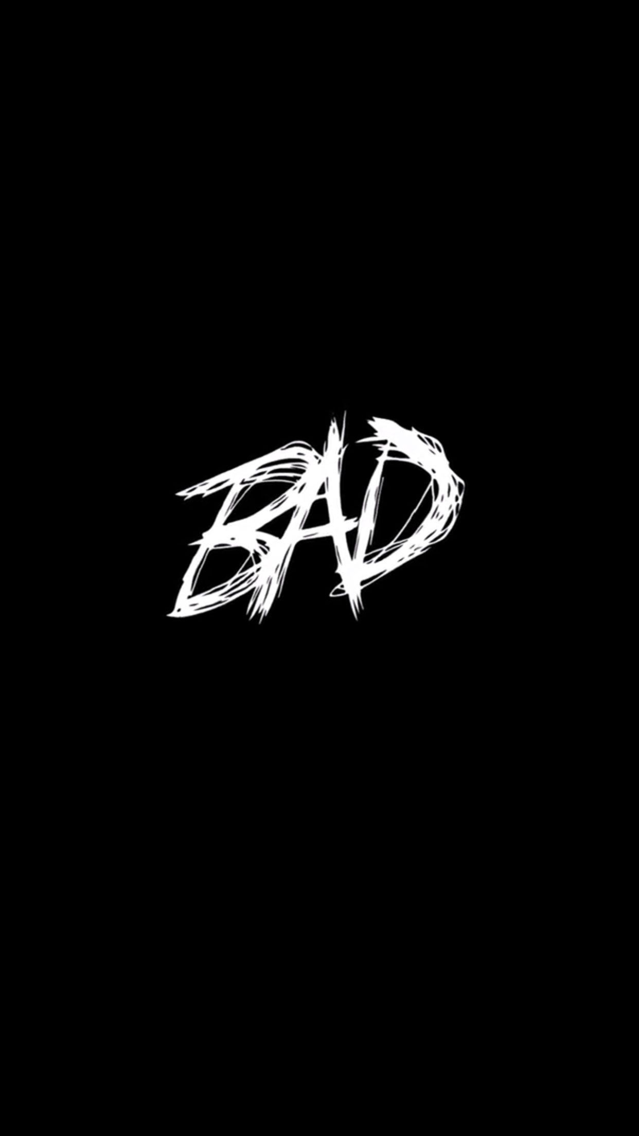 The bad logo in black and white - Black glitch