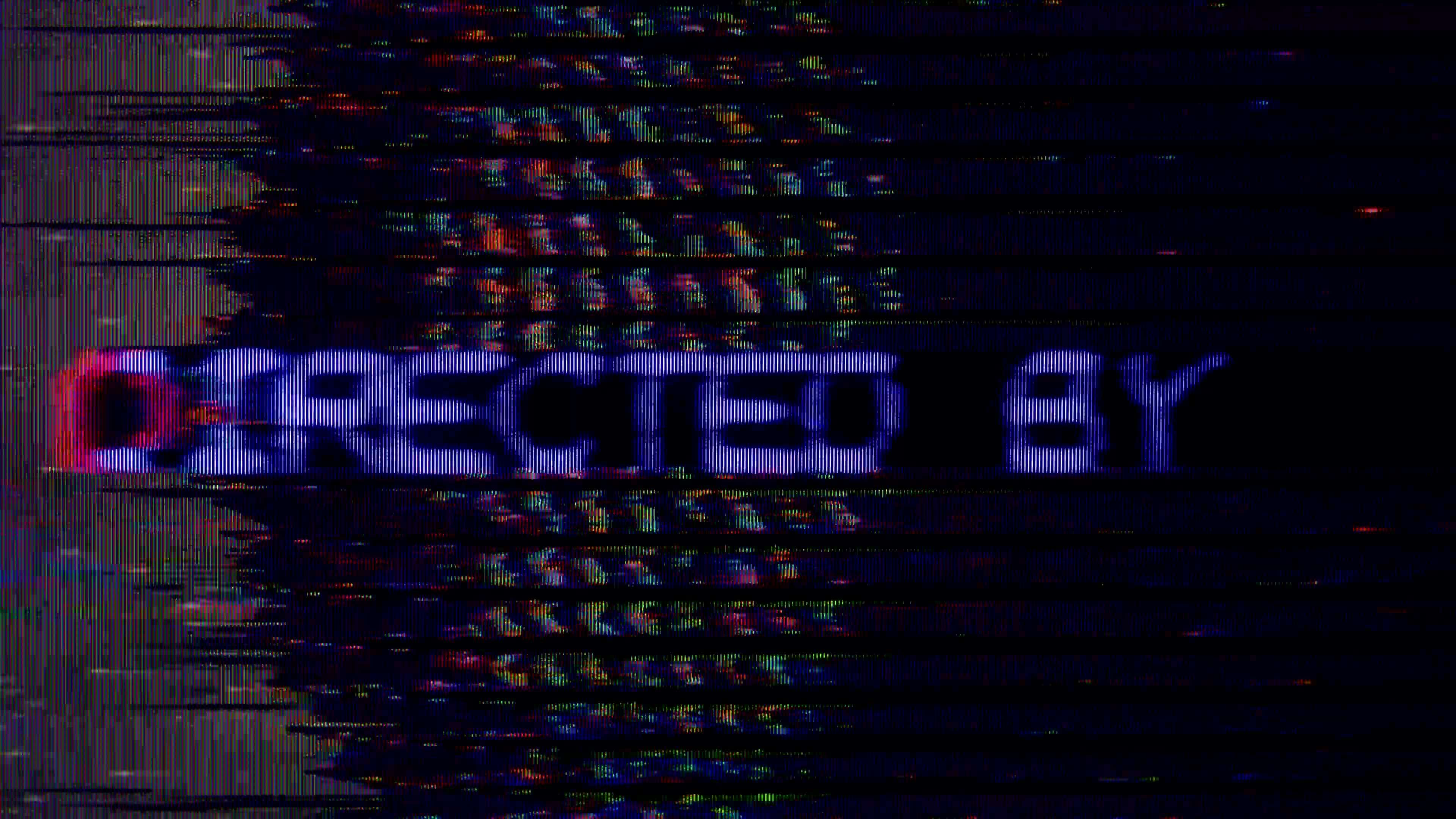 Old VHS Glitches and Static Noise on the black Background