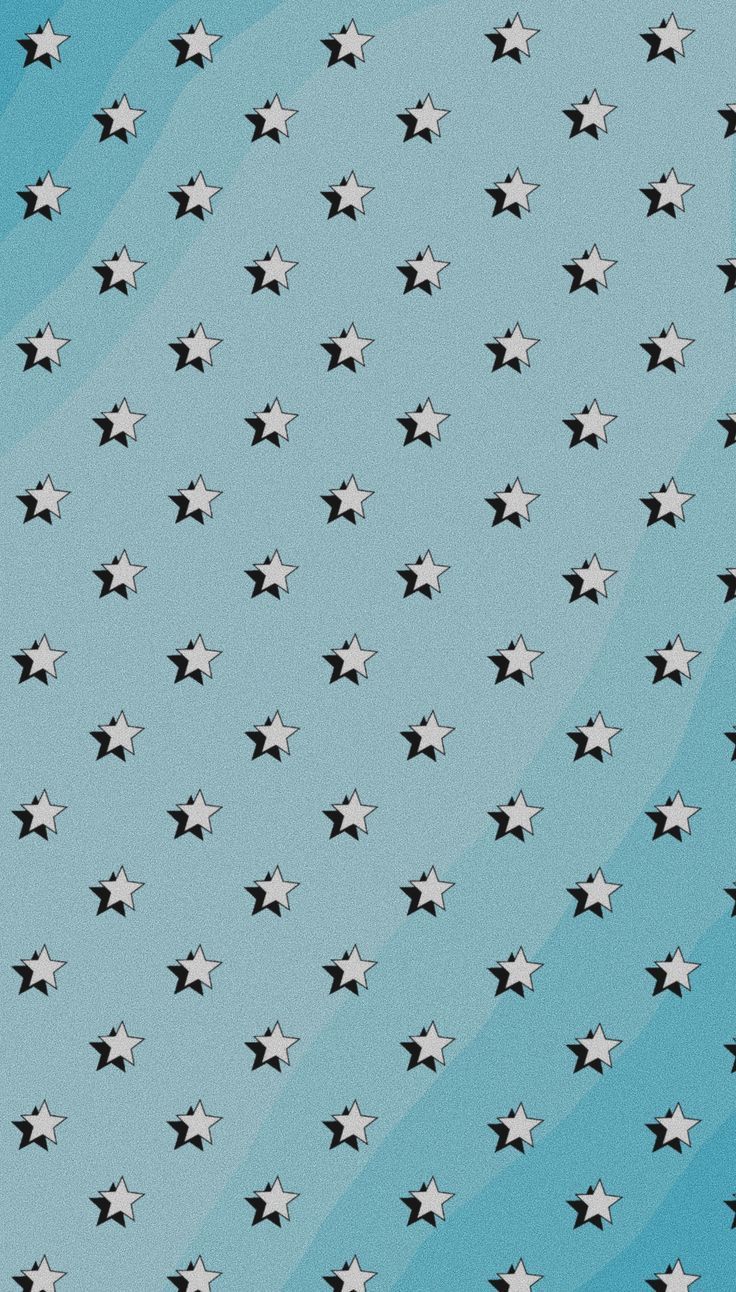 A blue background with white stars on it - Pastel blue