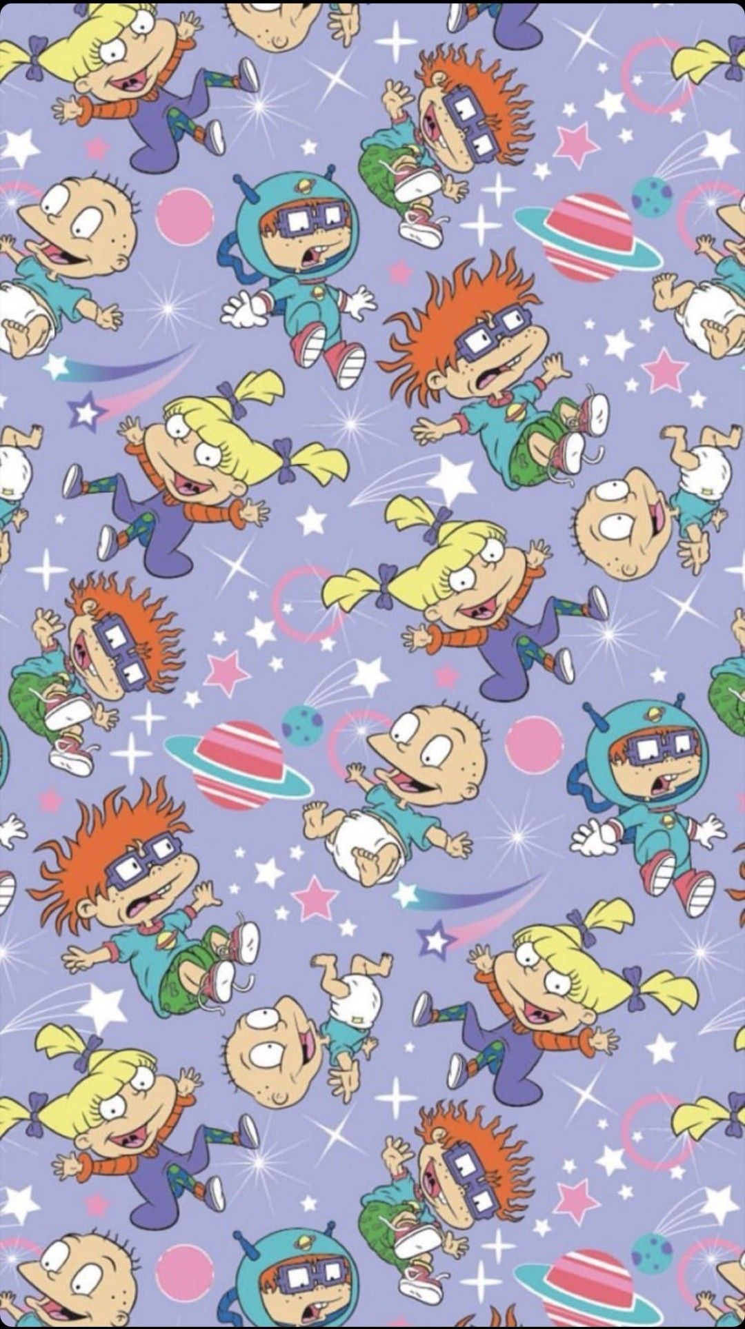 The powerpuff girls pattern in purple - Rugrats