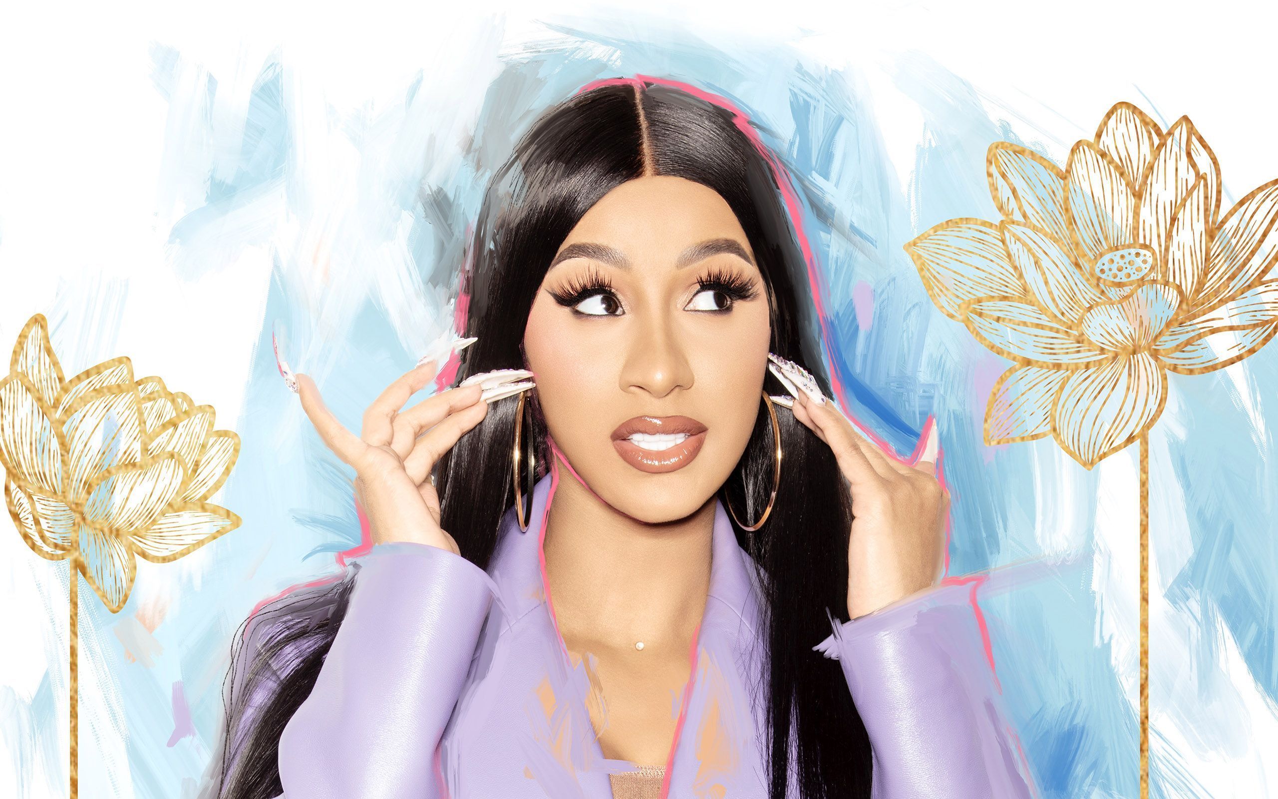 Cardi B is seen in a promotional image for her new beauty line, 