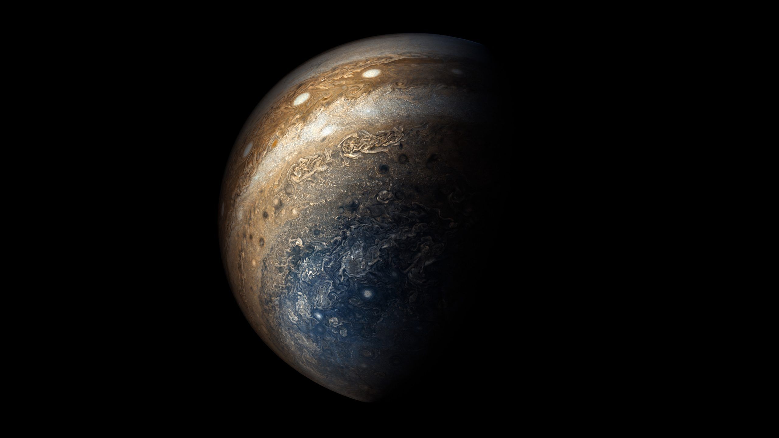 Planet Illustration Wallpaper, Jupiter, Space, NASA, Science, Dark, Blue