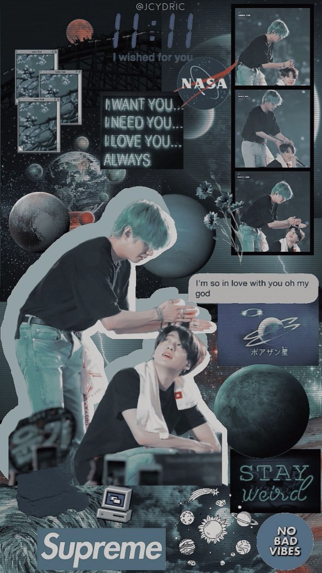 A collage of pictures with the words supreme - NASA