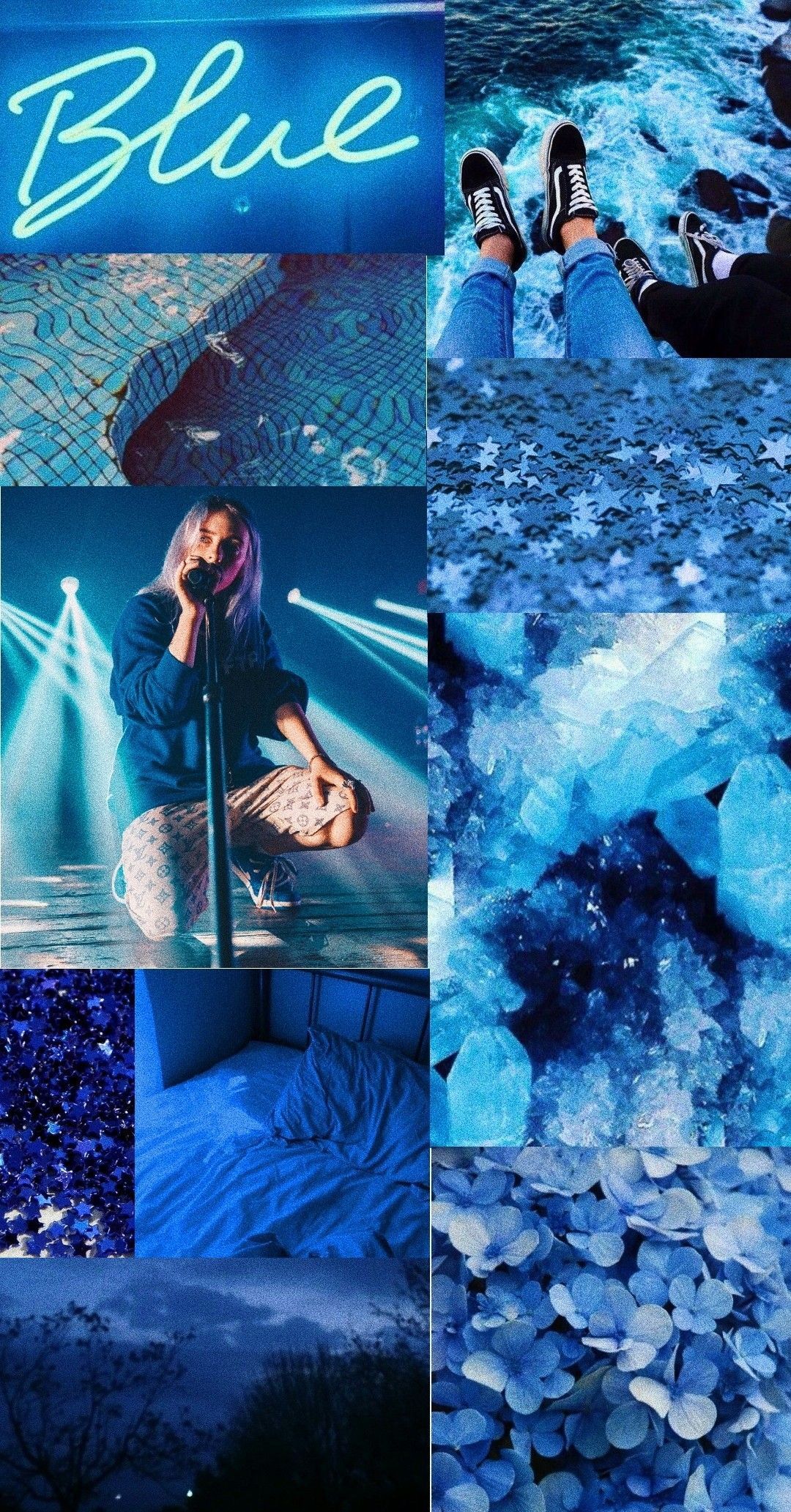 Blue aesthetic background with blue aesthetic pictures - Ice, navy blue