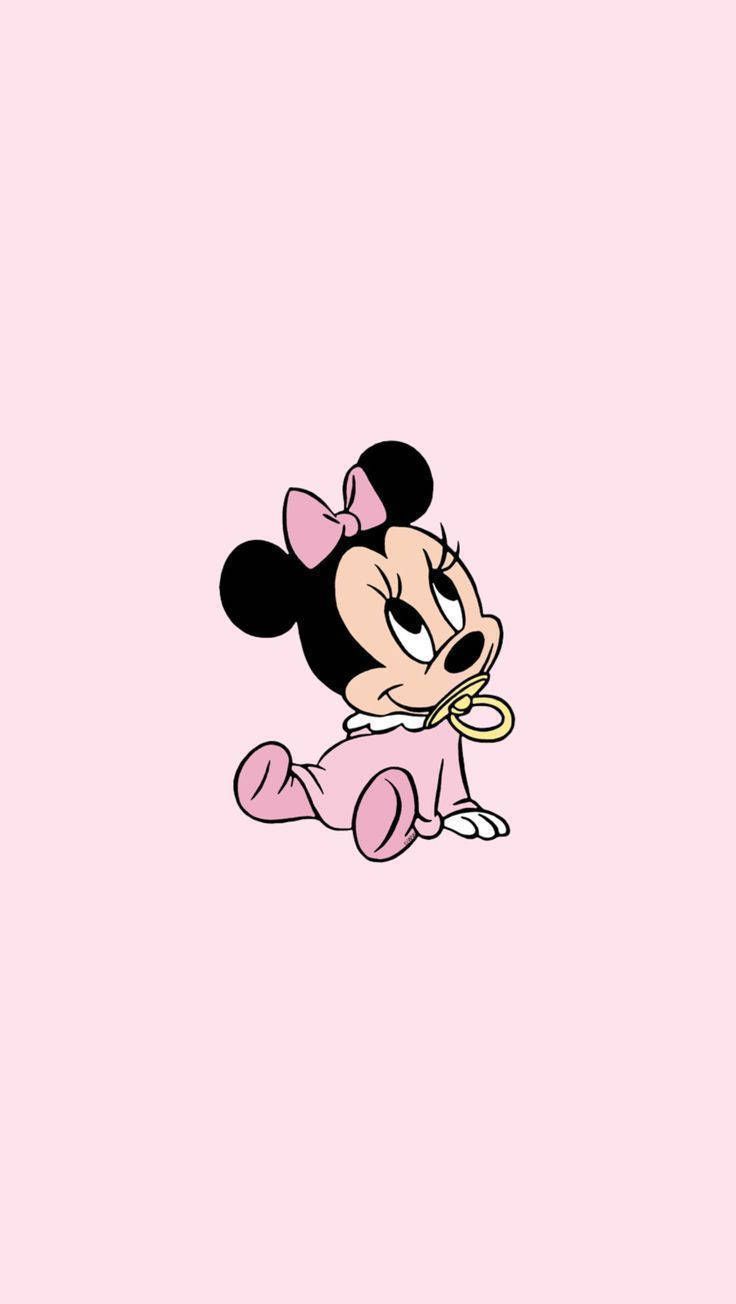 Download Cute Aesthetic Cartoon Baby Minnie Mouse Wallpaper