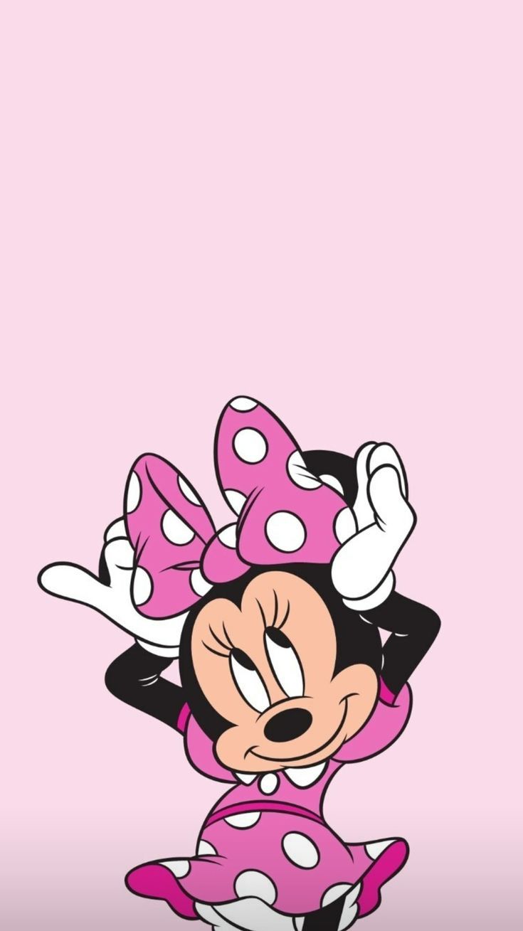A cartoon minnie mouse in pink and white - Minnie Mouse