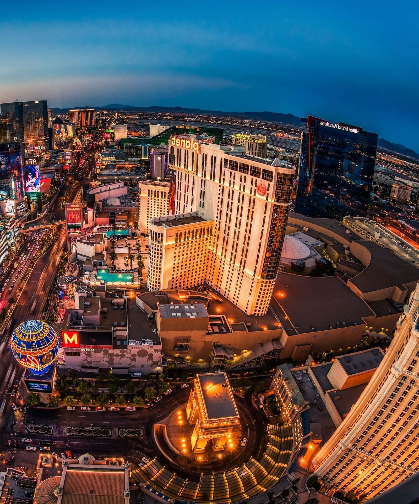 A view of the strip from above - Las Vegas