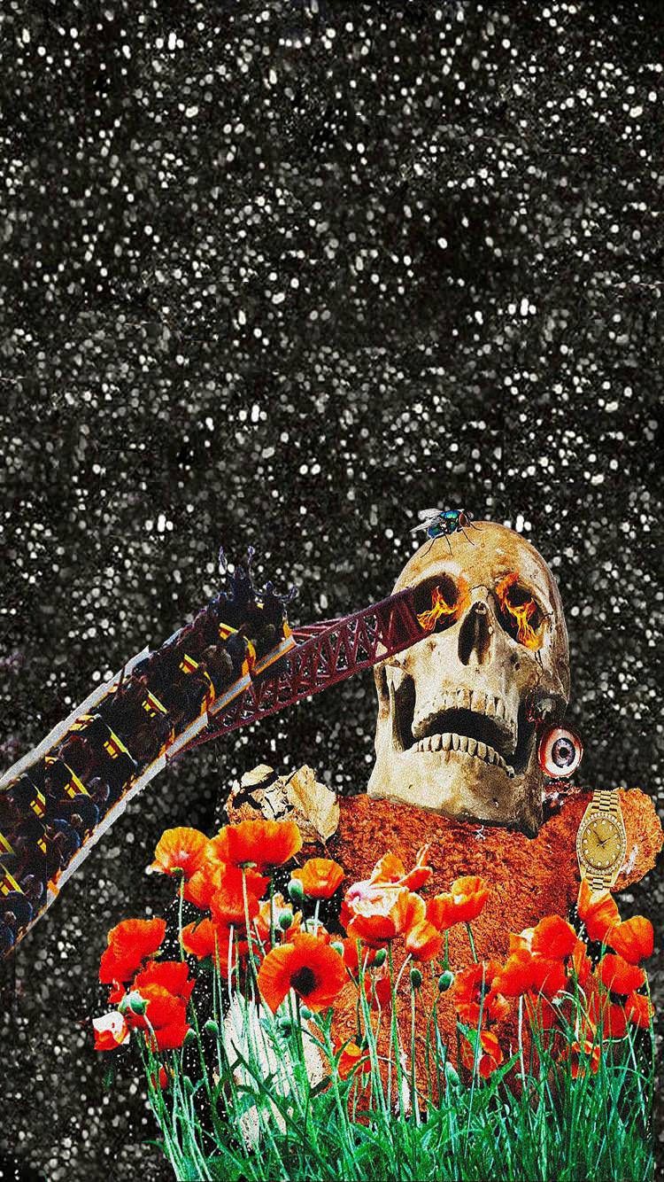 Download Travis Scott Astroworld Skull Aesthetic Wallpaper