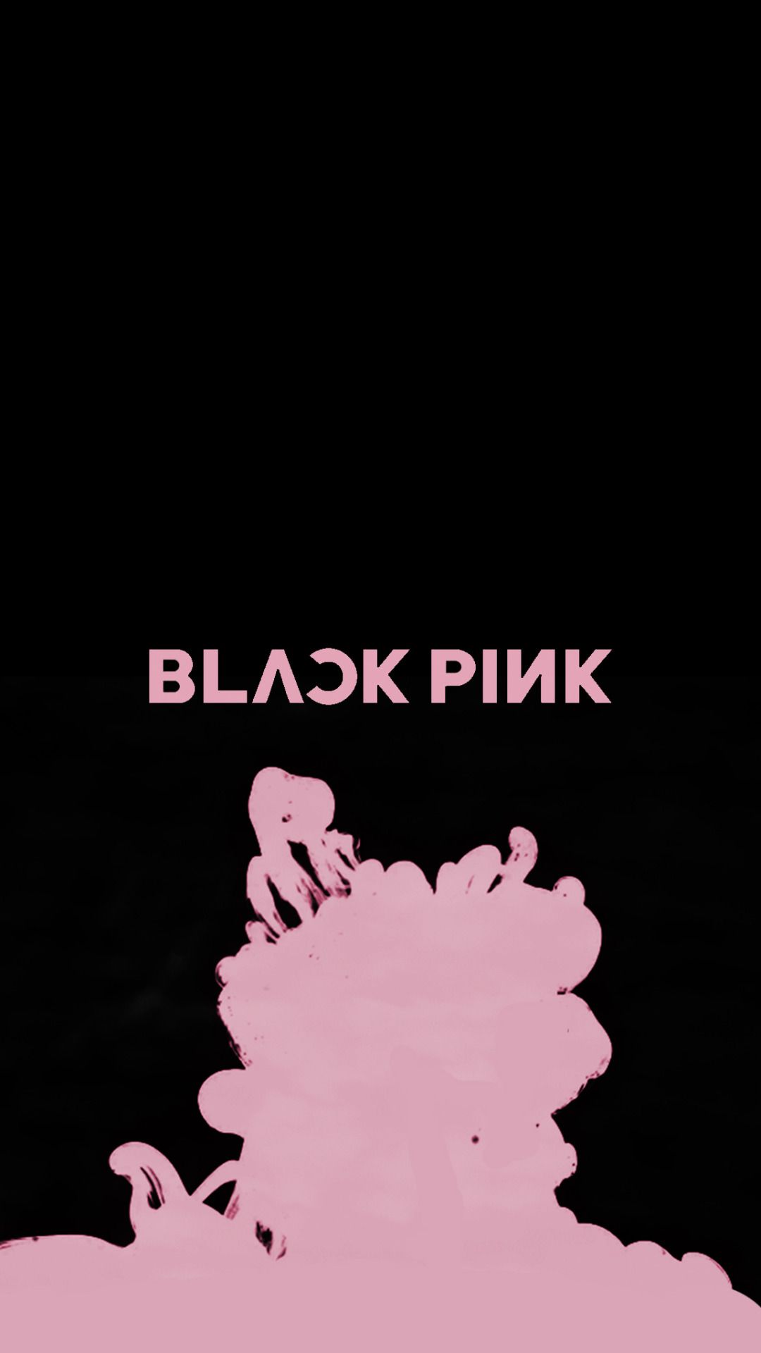 A black and pink poster with the words 'blackpik' - BLACKPINK