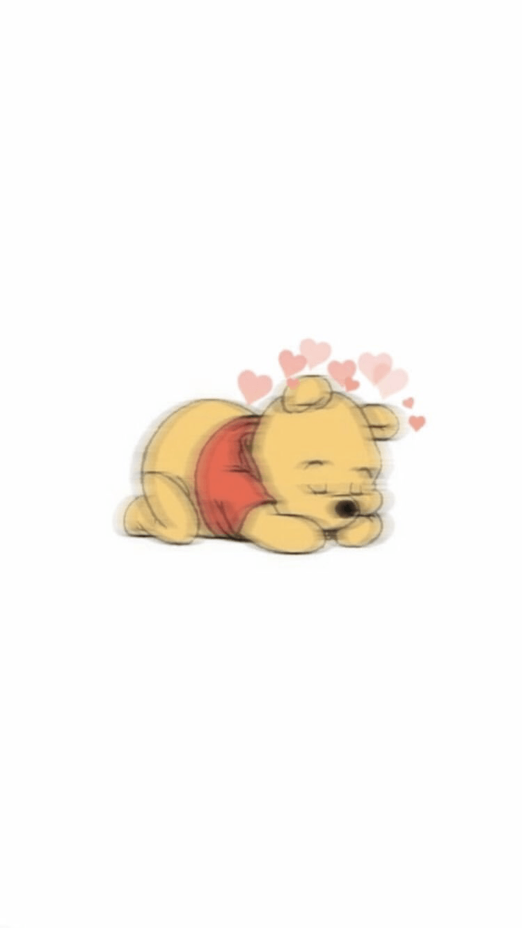 A winnie the pooh character is sleeping on his back - Winnie the Pooh