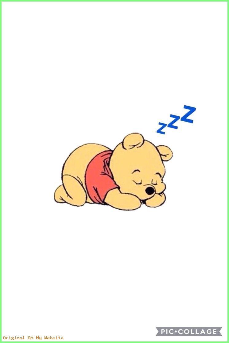 Winnie the pooh sleeping on a white background - Winnie the Pooh