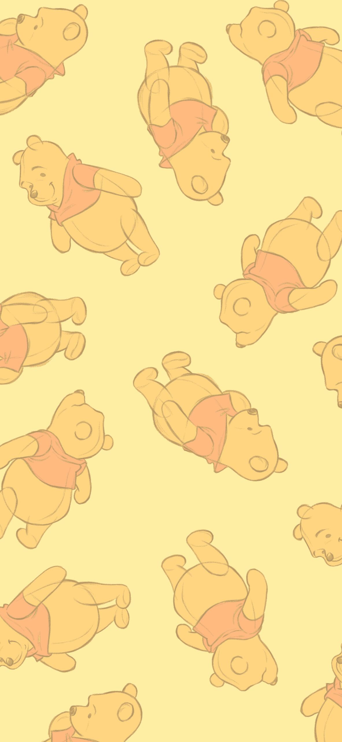 IPhone wallpaper of Winnie the Pooh in a pattern - Winnie the Pooh