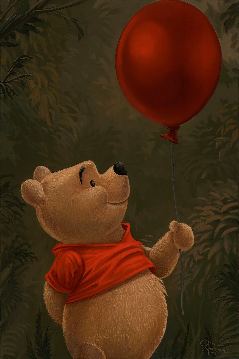 Pooh and His Balloon by Jared Franco. Signed and Numbered Edition. Disney Artwork