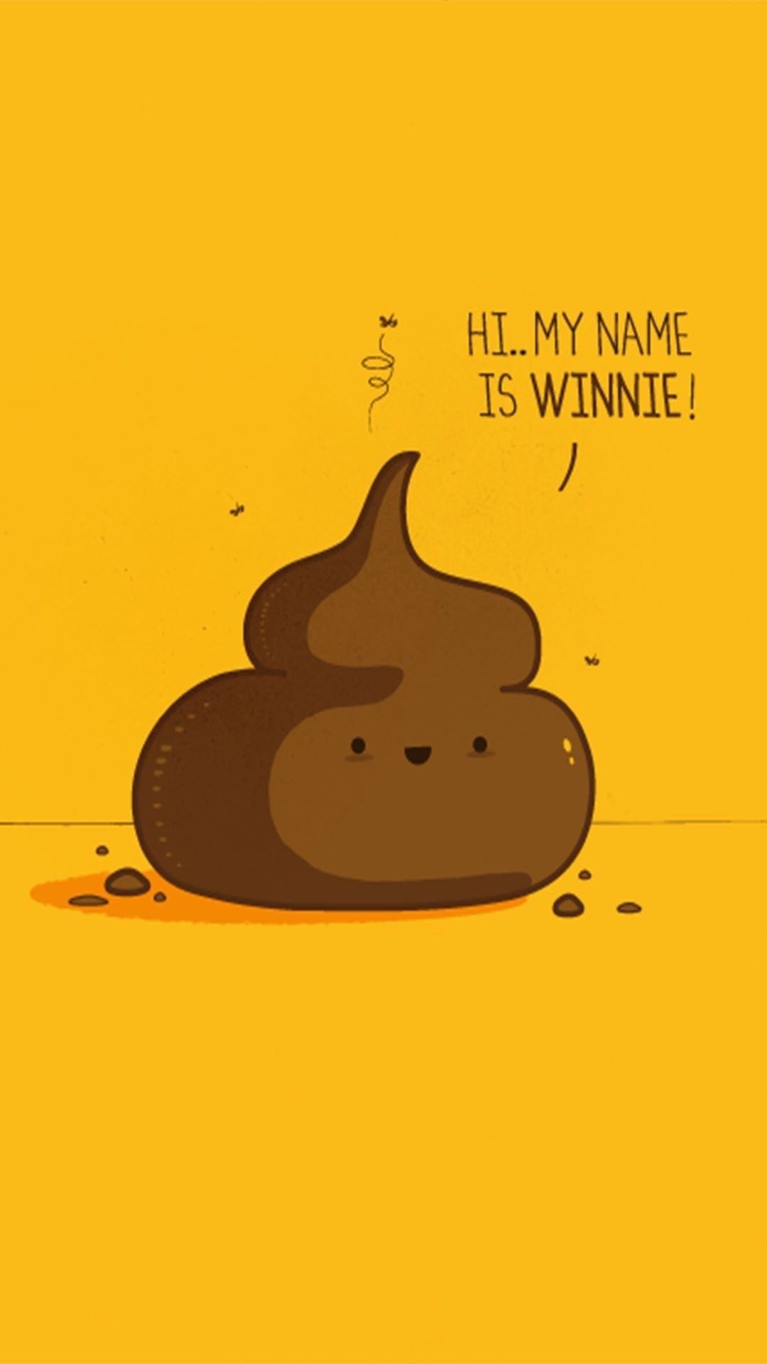 A poop with the words hi my name is winnie - Winnie the Pooh